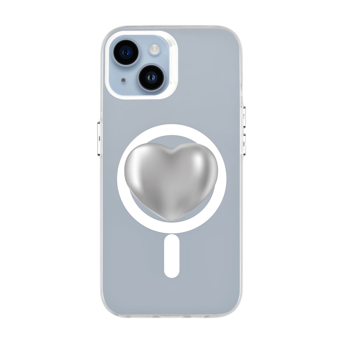 SILVER HEART-iPhone 14 Hold Kılıf MagSafe Özellikli