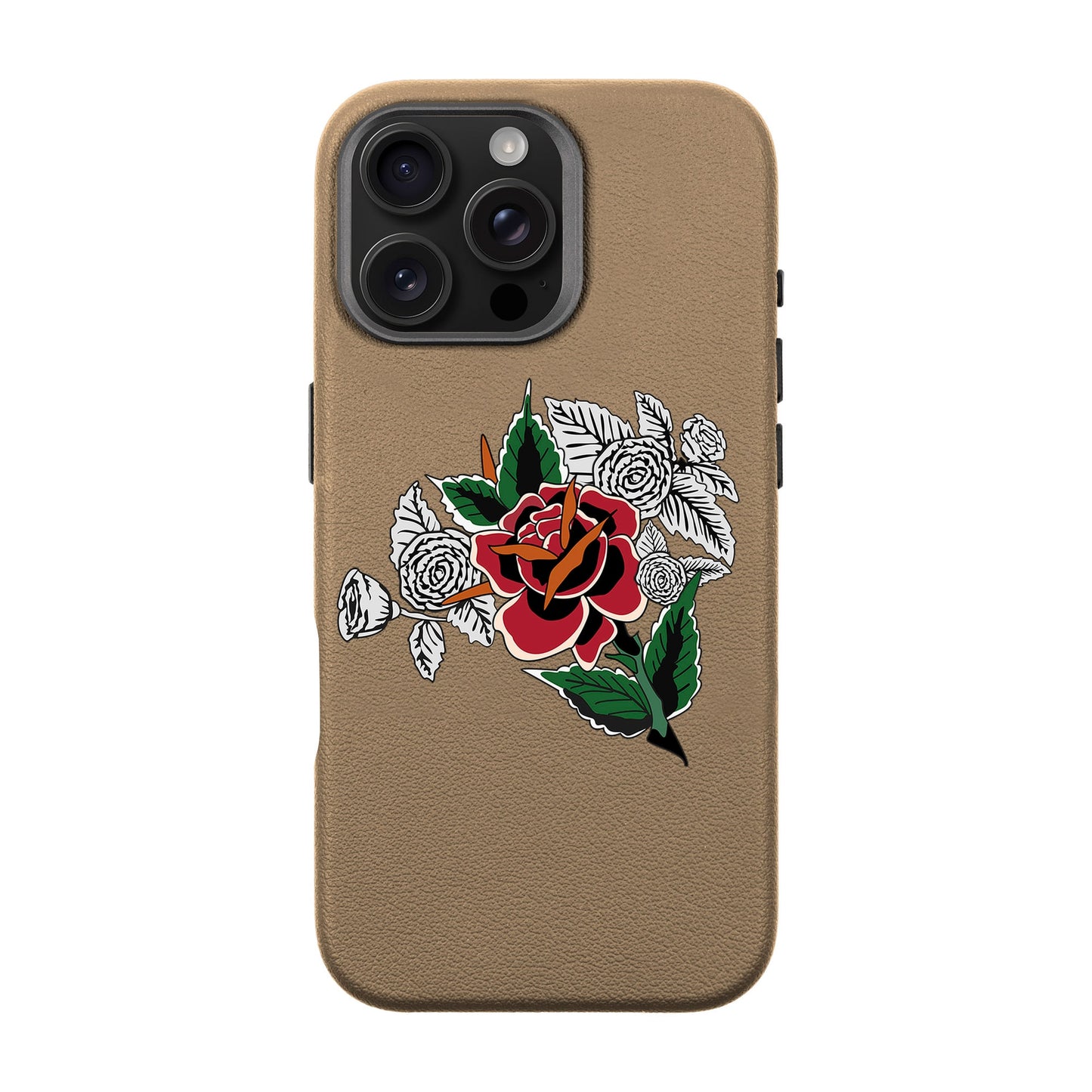 DRY ROSE-iPhone 16 Pro Max Leather Premium Kılıf MagSafe Özellikli