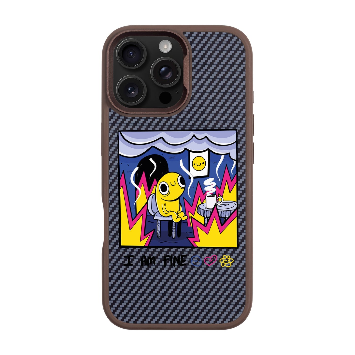 I AM FINE-iPhone 16 Pro Max Plaid Kılıf MagSafe Özellikli
