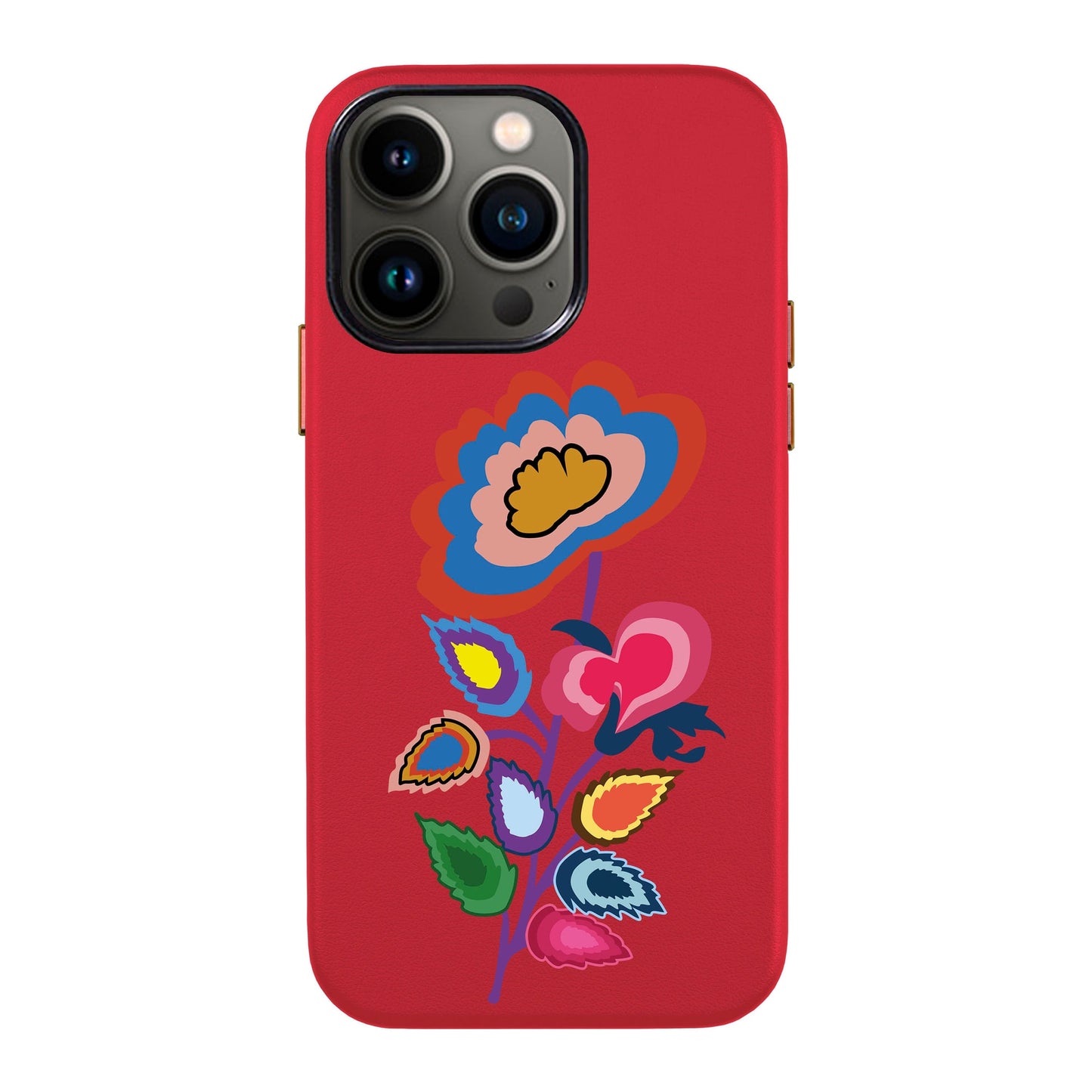 KNITTED FLOWER-iPhone 13 Pro Max Leather Kılıf