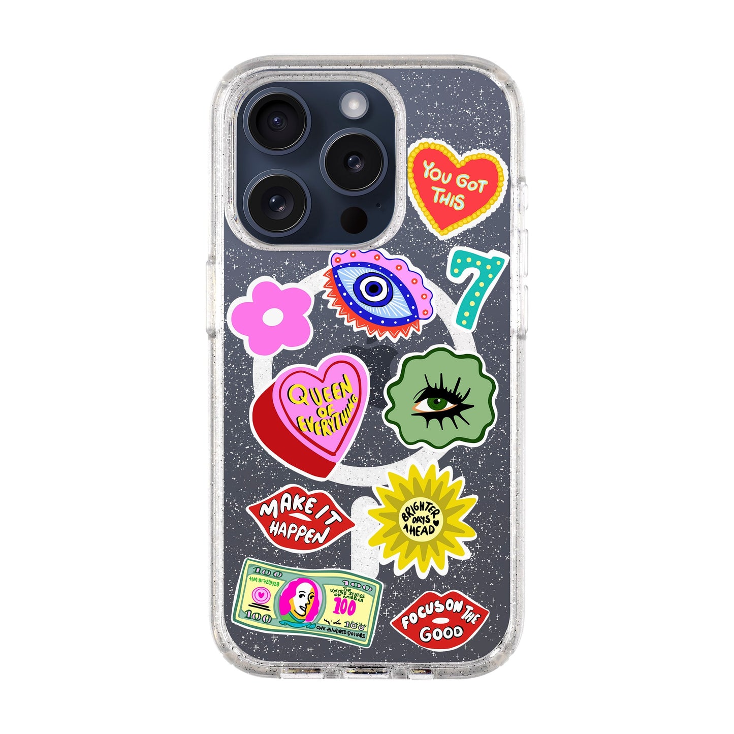 HM STICKERS-iPhone 15 Pro Shiny Kılıf MagSafe Özellikli