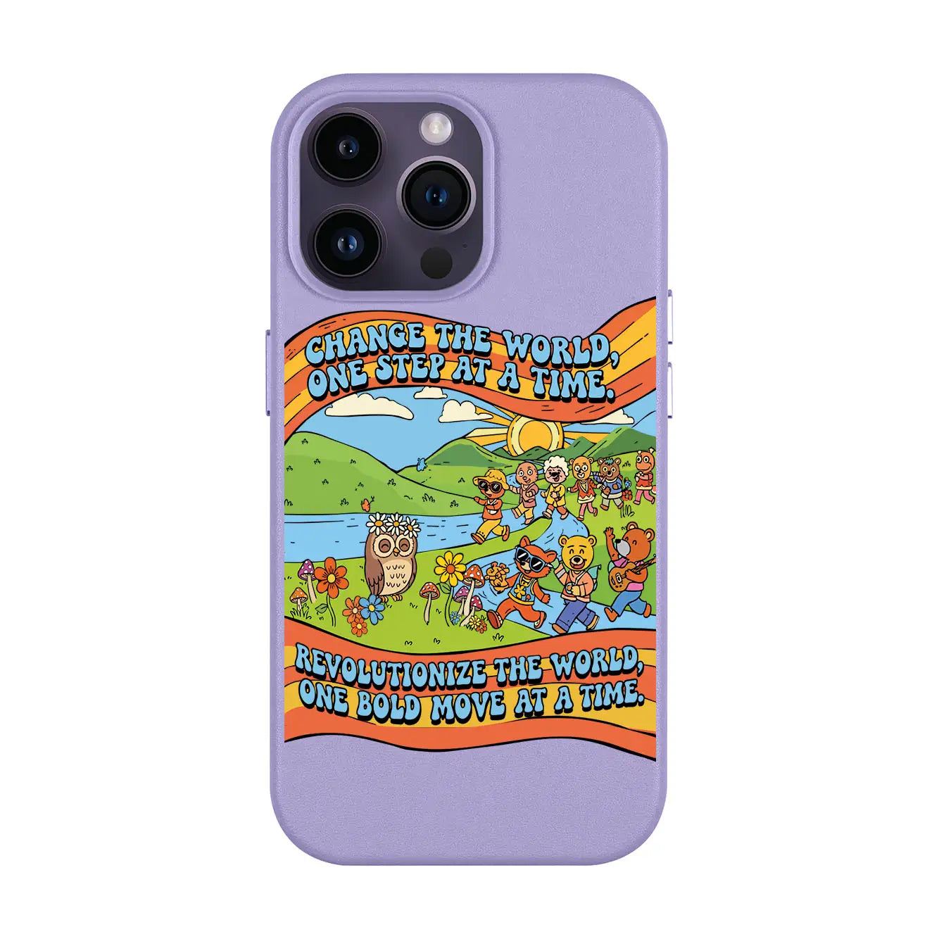 CHANGE THE WORLD-iPhone 14 Pro Max Leather Kılıf MagSafe Özellikli