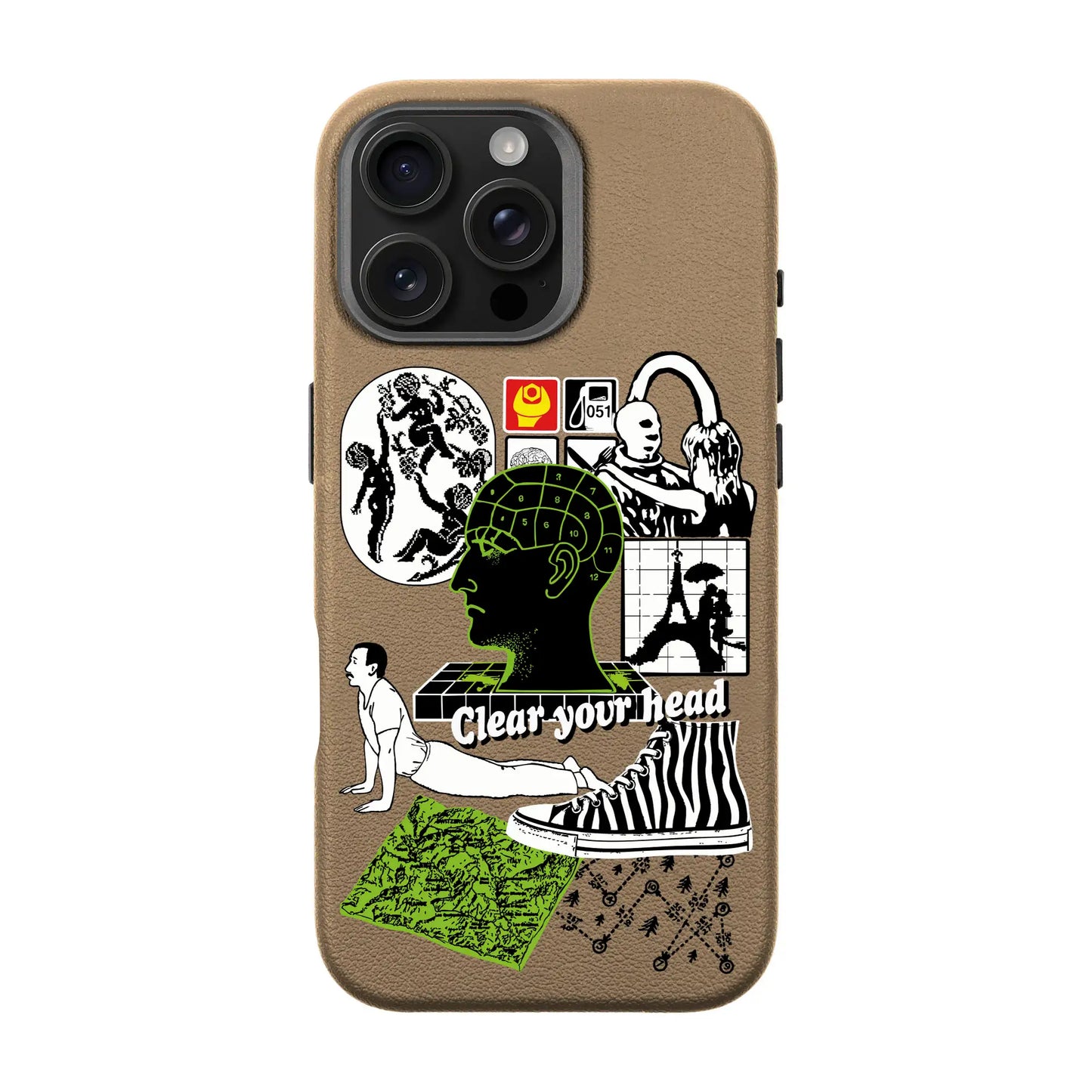 CLEAR YOUR HEAD-iPhone 16 Pro Max Leather Premium Kılıf MagSafe Özellikli