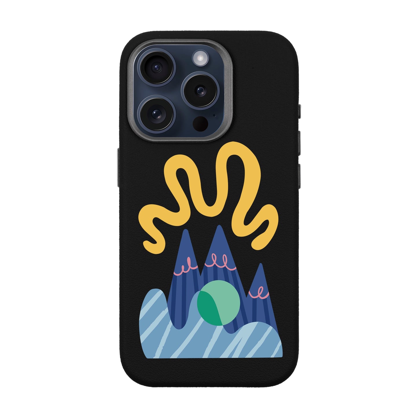 MOUNTAIN-iPhone 15 Pro Leather Premium Kılıf MagSafe Özellikli