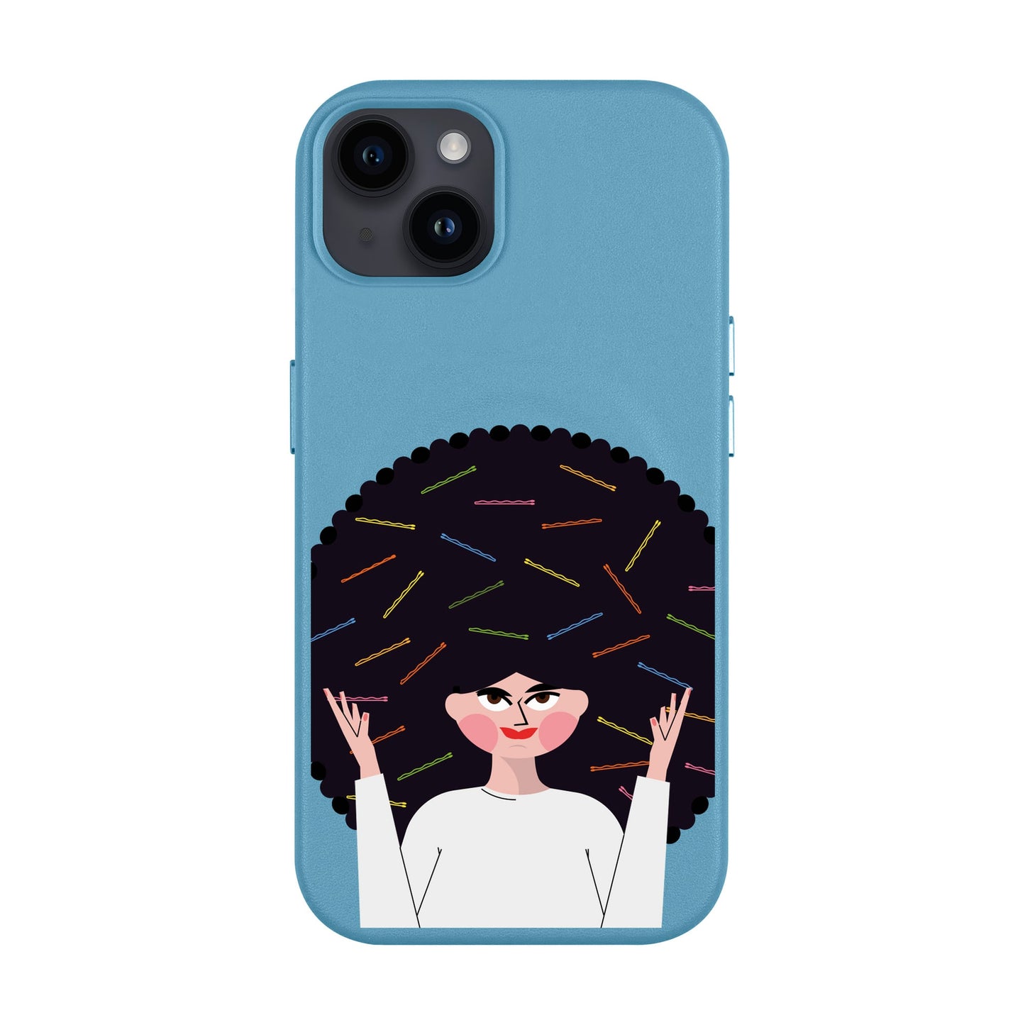 TANGLES OF HAPPINESS-iPhone 14 Plus Leather Kılıf MagSafe Özellikli