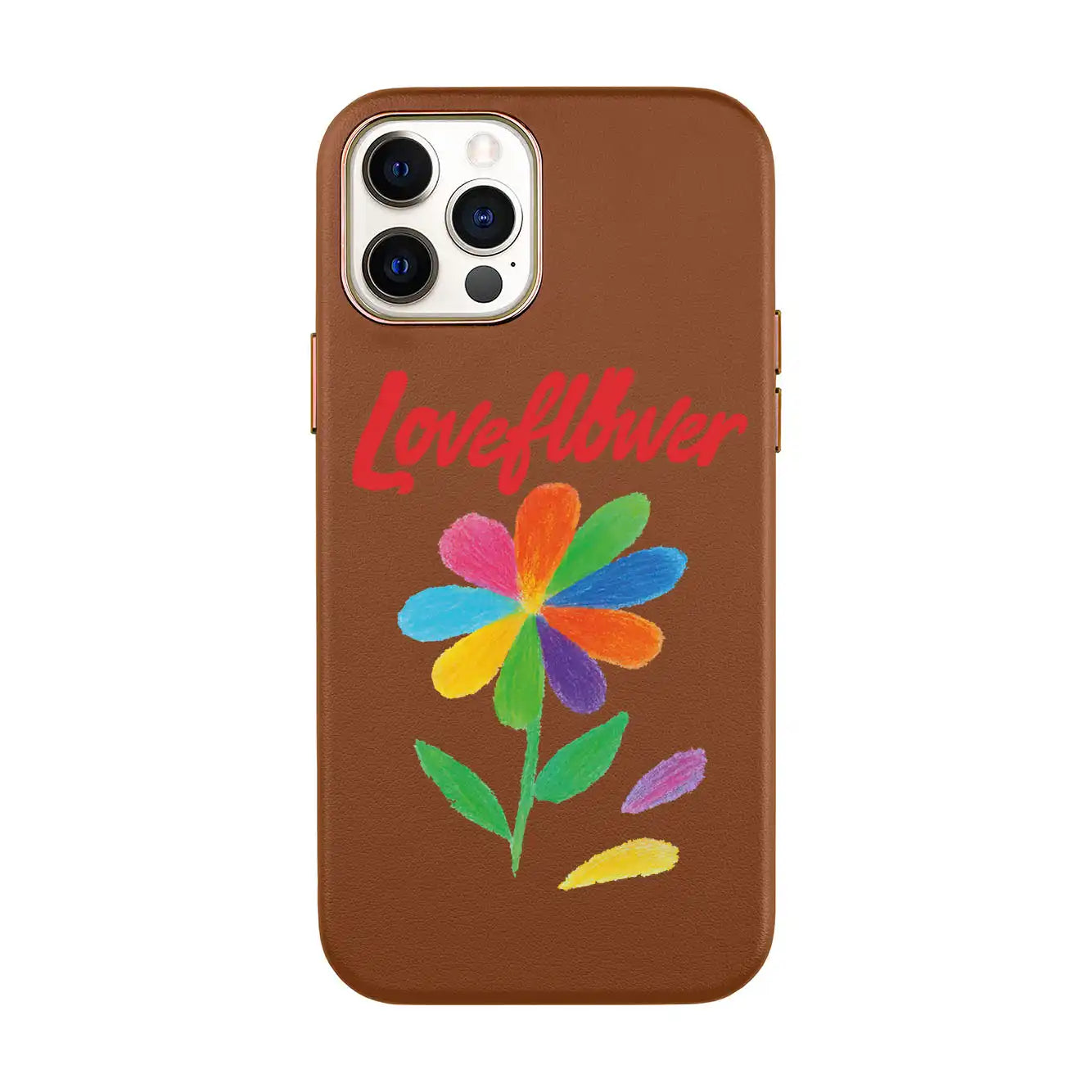 LOVE FLOWER-iPhone Xs Max Leather Kılıf
