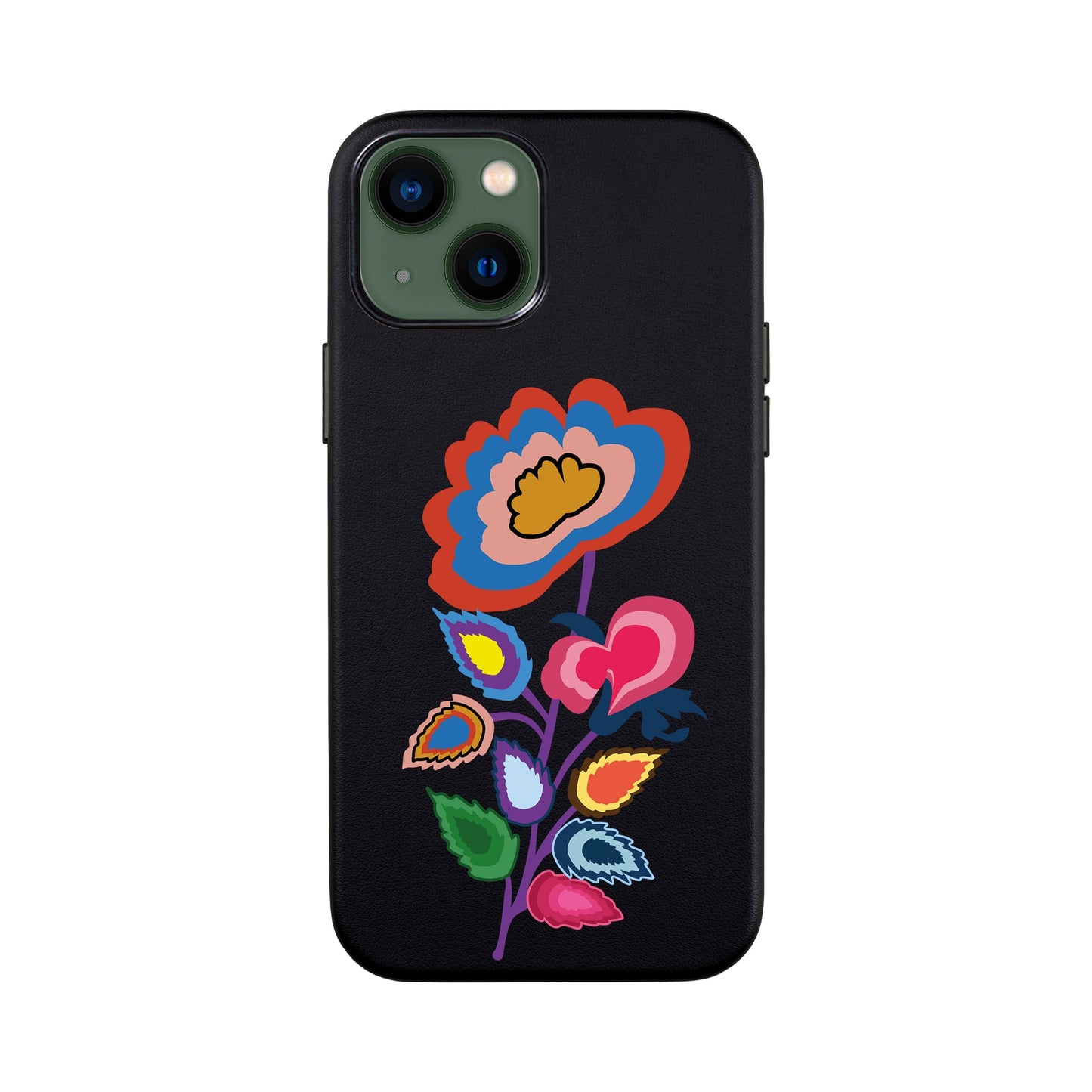 KNITTED FLOWER-iPhone 14 Leather Kılıf