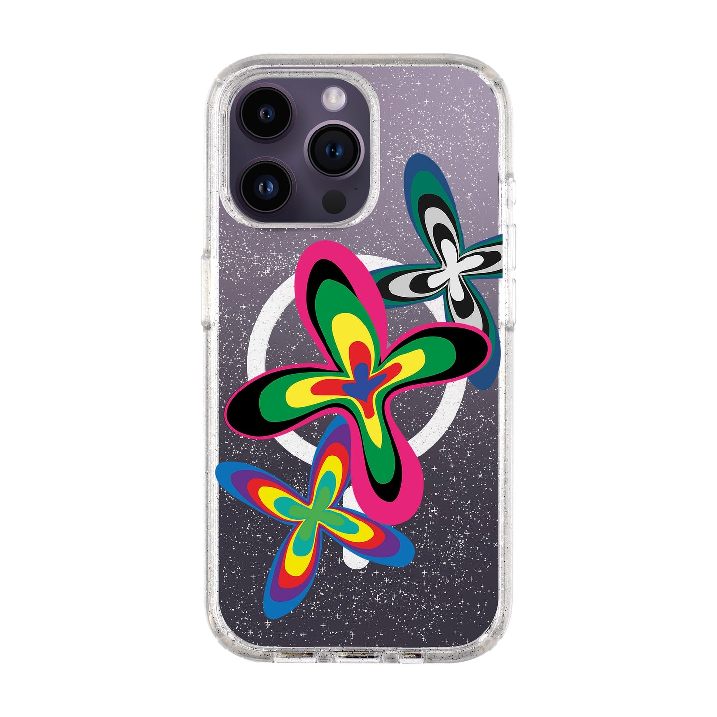 COLOR FLOWER-iPhone 14 Pro Max Shiny Kılıf MagSafe Özellikli