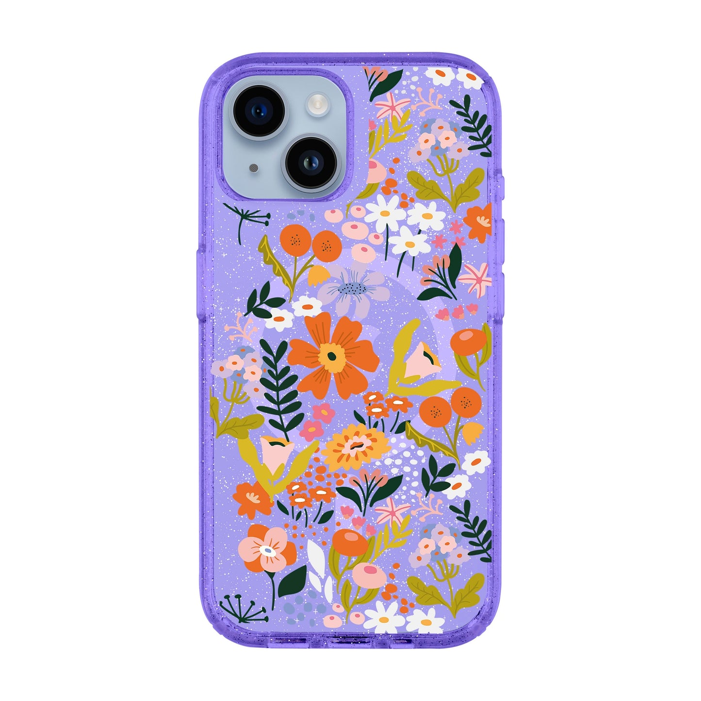 FLOWER-iPhone 14 Shiny Kılıf MagSafe Özellikli