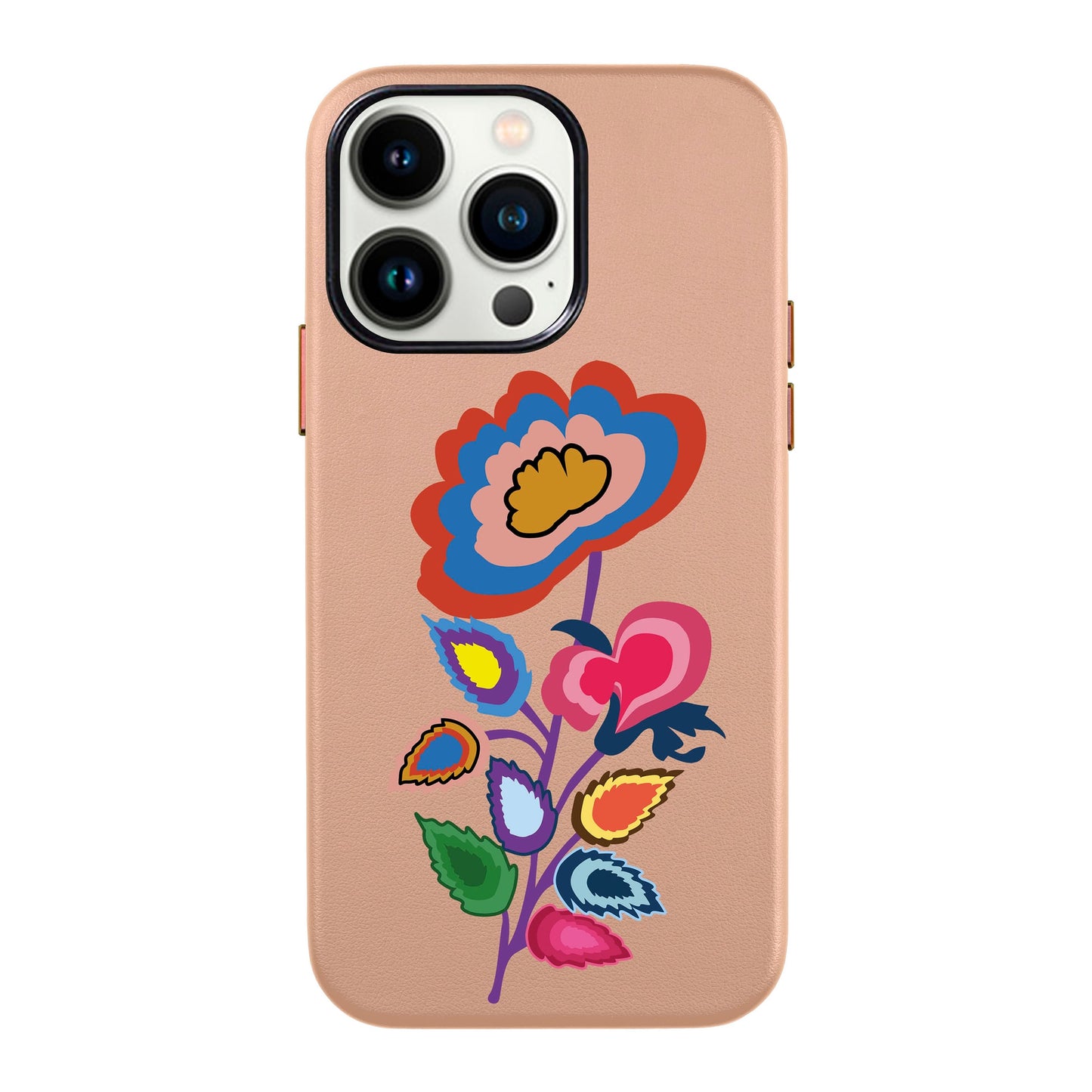 KNITTED FLOWER-iPhone 13 Pro Max Leather Kılıf