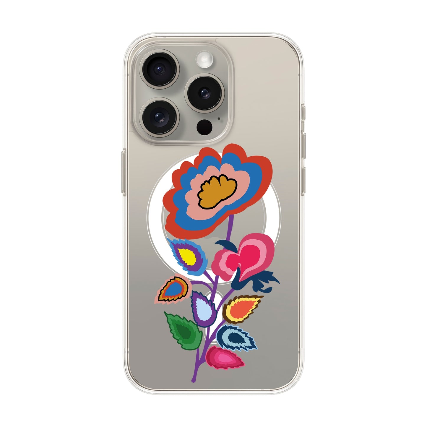 KNITTED FLOWER-Solid Kılıf MagSafe Özellikli - iPhone 15 Pro