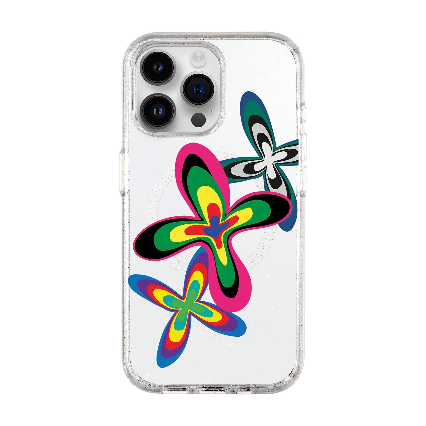 COLOR FLOWER-iPhone 14 Pro Max Shiny Kılıf MagSafe Özellikli