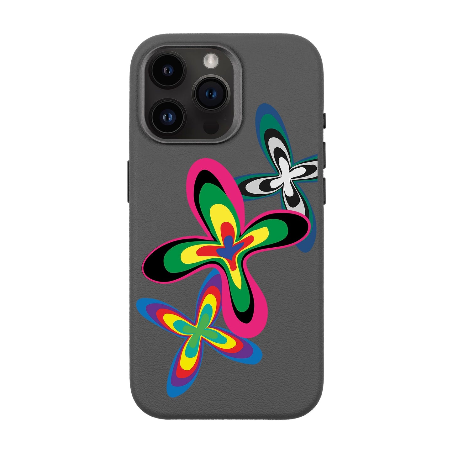 COLOR FLOWER-iPhone 14 Pro Max Leather Premium Kılıf MagSafe Özellikli