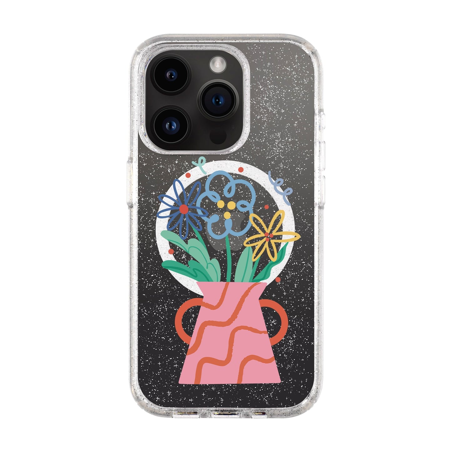 PINK VASE-iPhone 14 Pro Shiny Kılıf MagSafe Özellikli