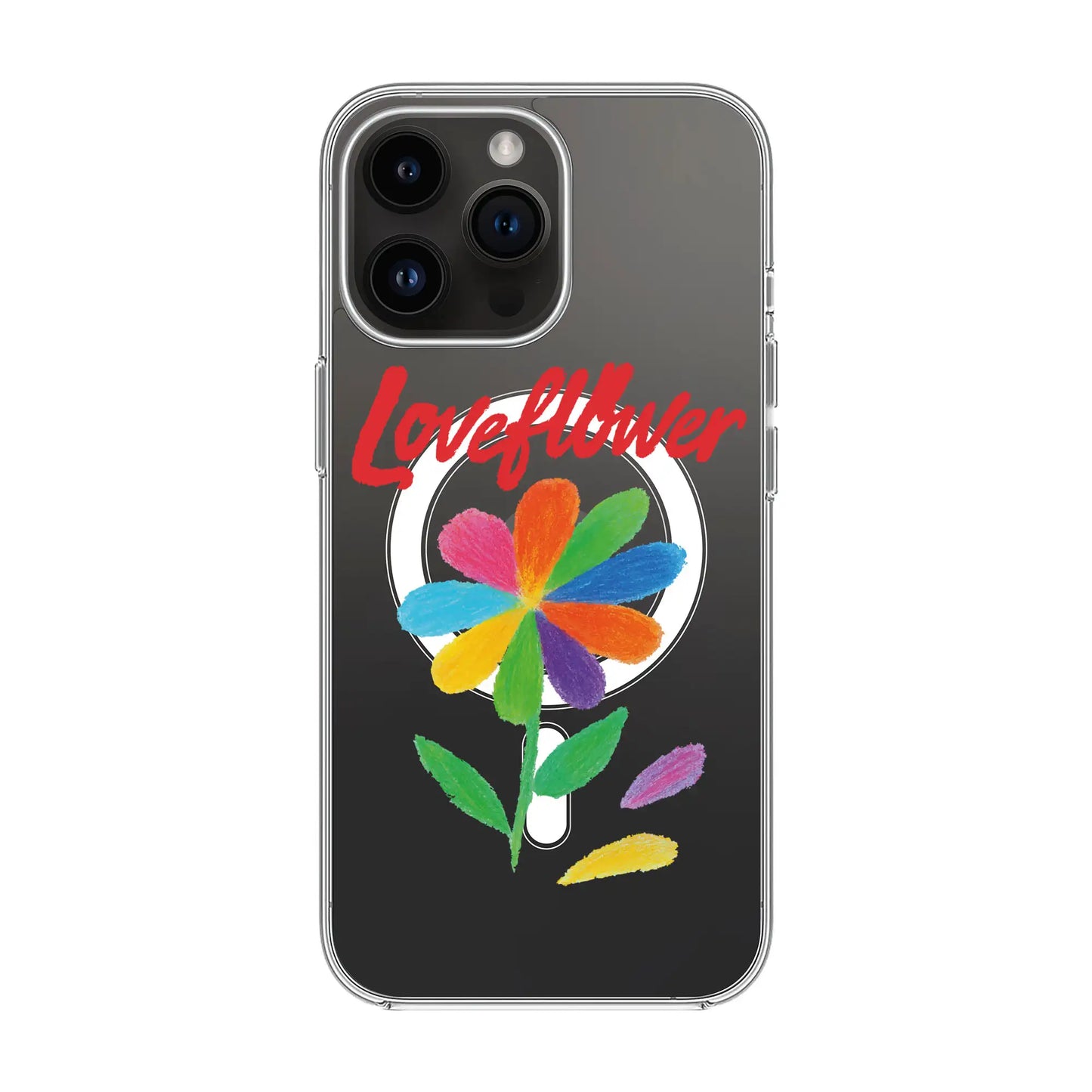 LOVE FLOWER-iPhone 14 Pro Max Solid Kılıf MagSafe Özellikli