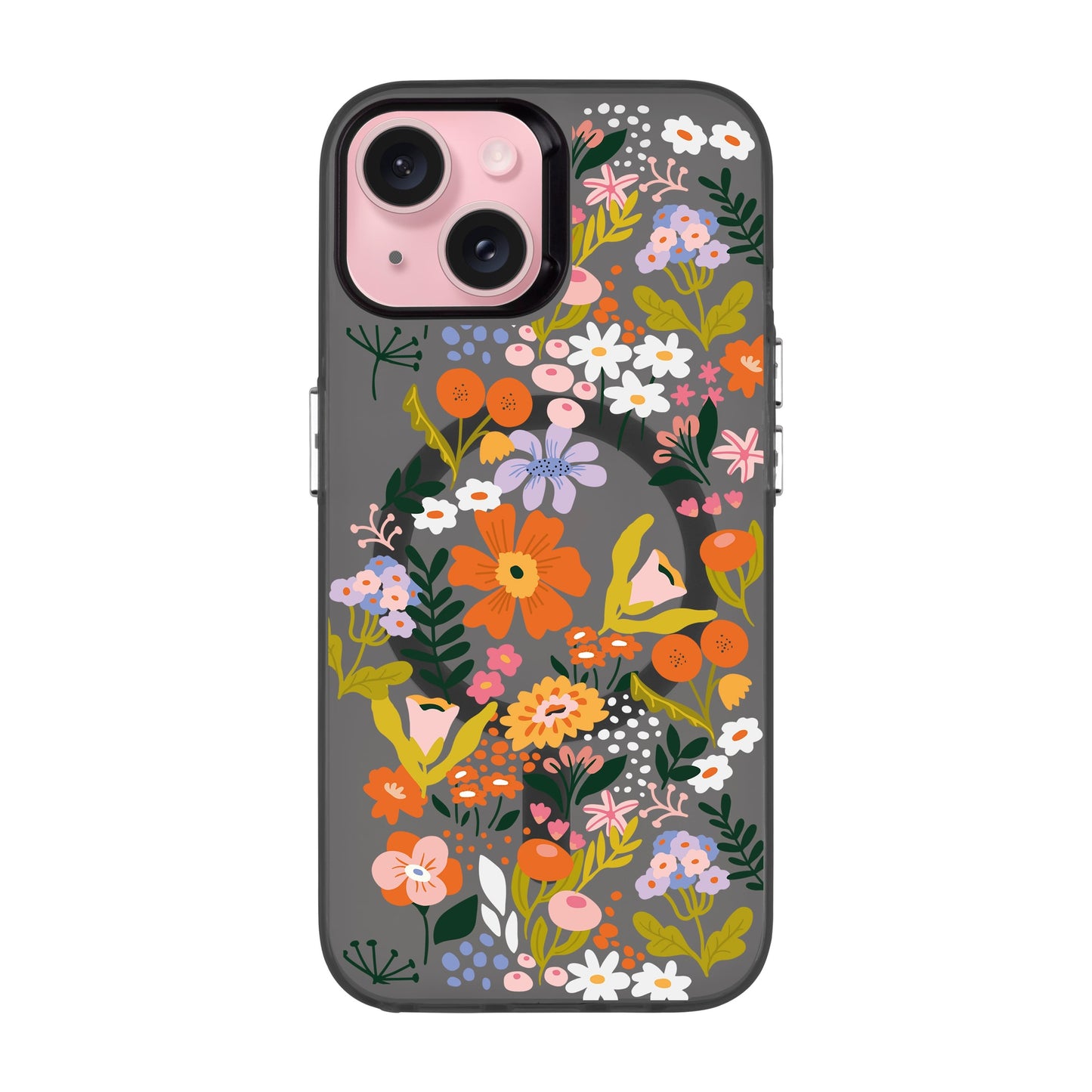 FLOWER-iPhone 15 Hold Kılıf MagSafe Özellikli