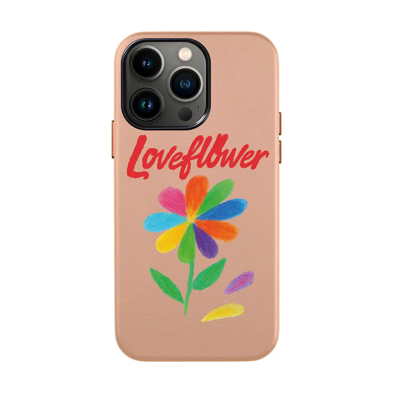 LOVE FLOWER-iPhone 14 Leather Kılıf
