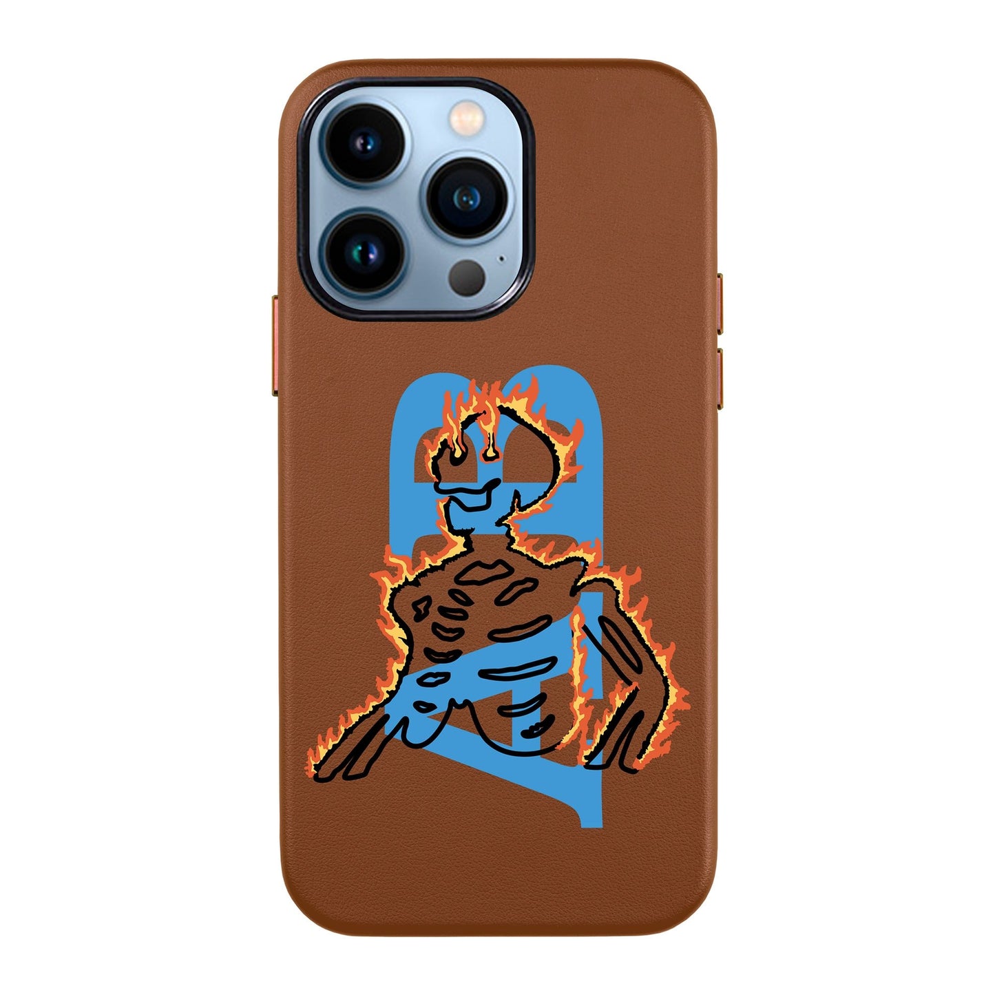 HOT HUMAN KİŞİSELLEŞTİRİLMİŞ-iPhone 13 Pro Max Leather Kılıf