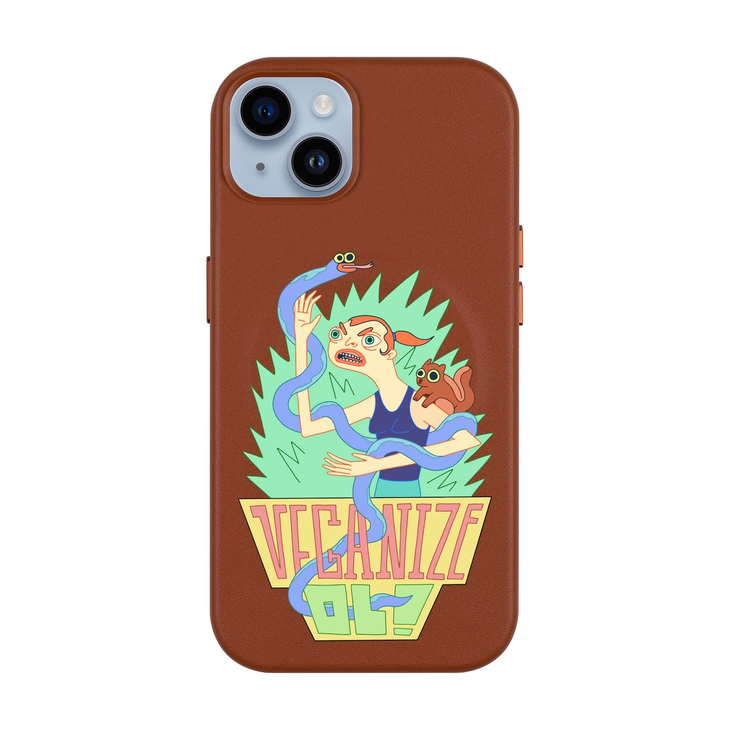 VEGANİZE-iPhone 14 Plus Leather Kılıf MagSafe Özellikli