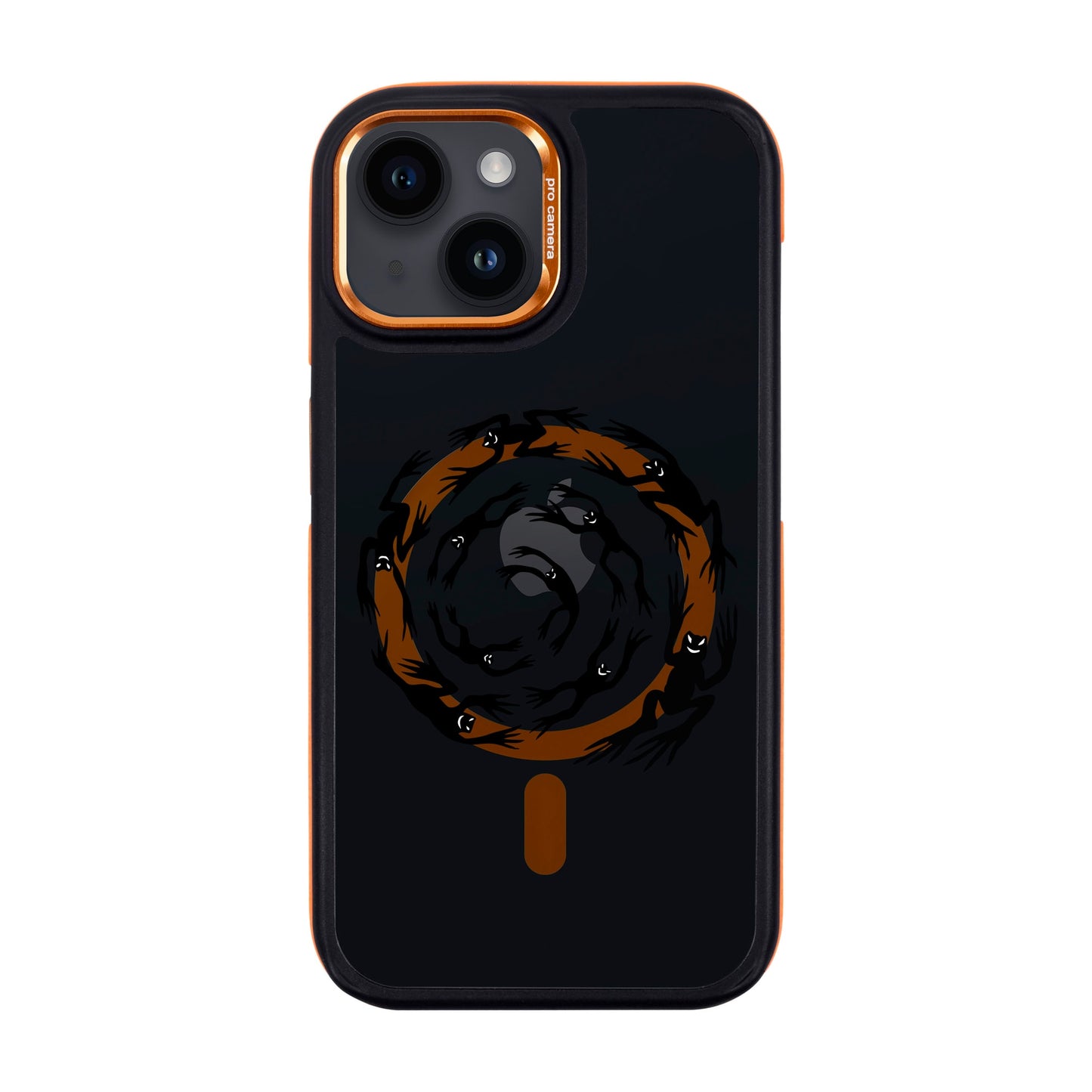 SWIRLING FROGS-iPhone 14 Dark Kılıf MagSafe Özellikli