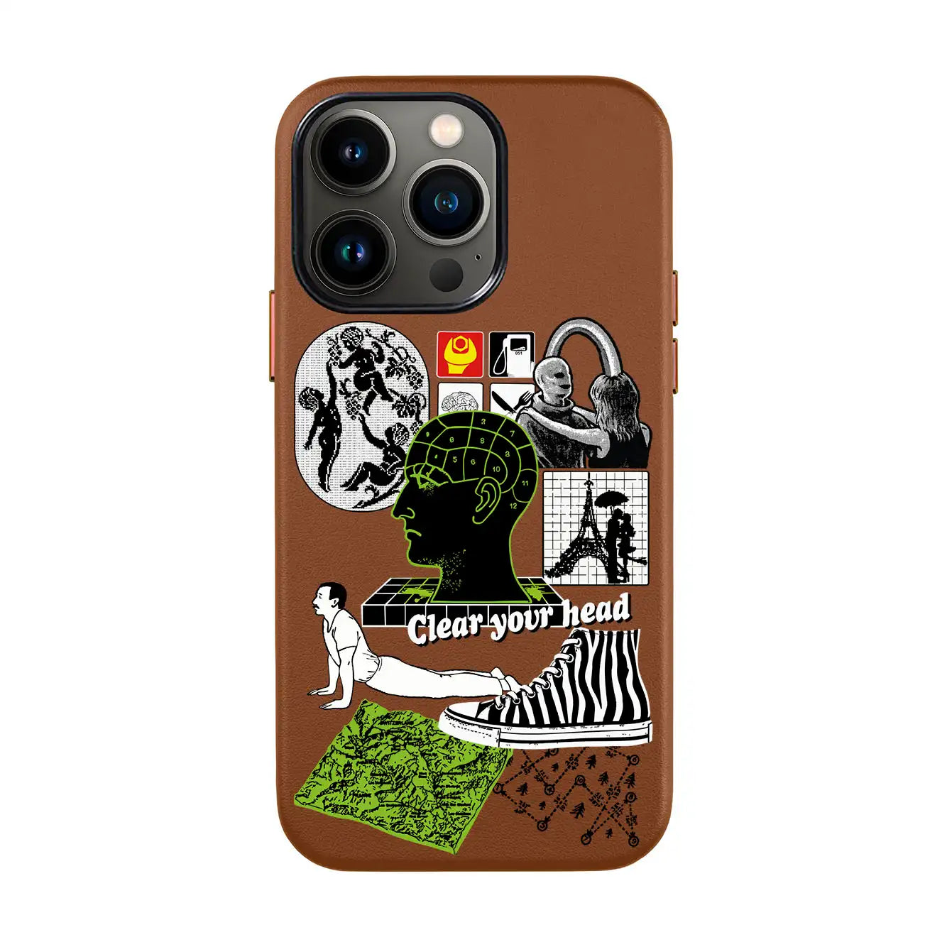 CLEAR YOUR HEAD-iPhone 13 Mini Leather Kılıf