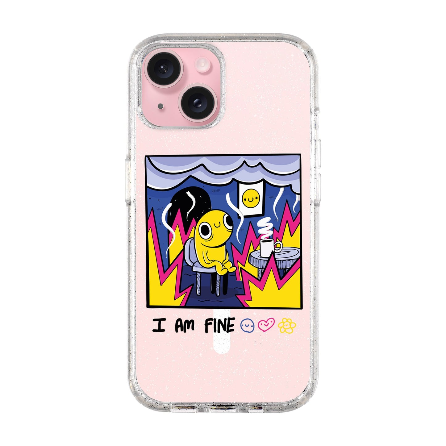 I AM FINE-iPhone 14 Plus Shiny Kılıf MagSafe Özellikli