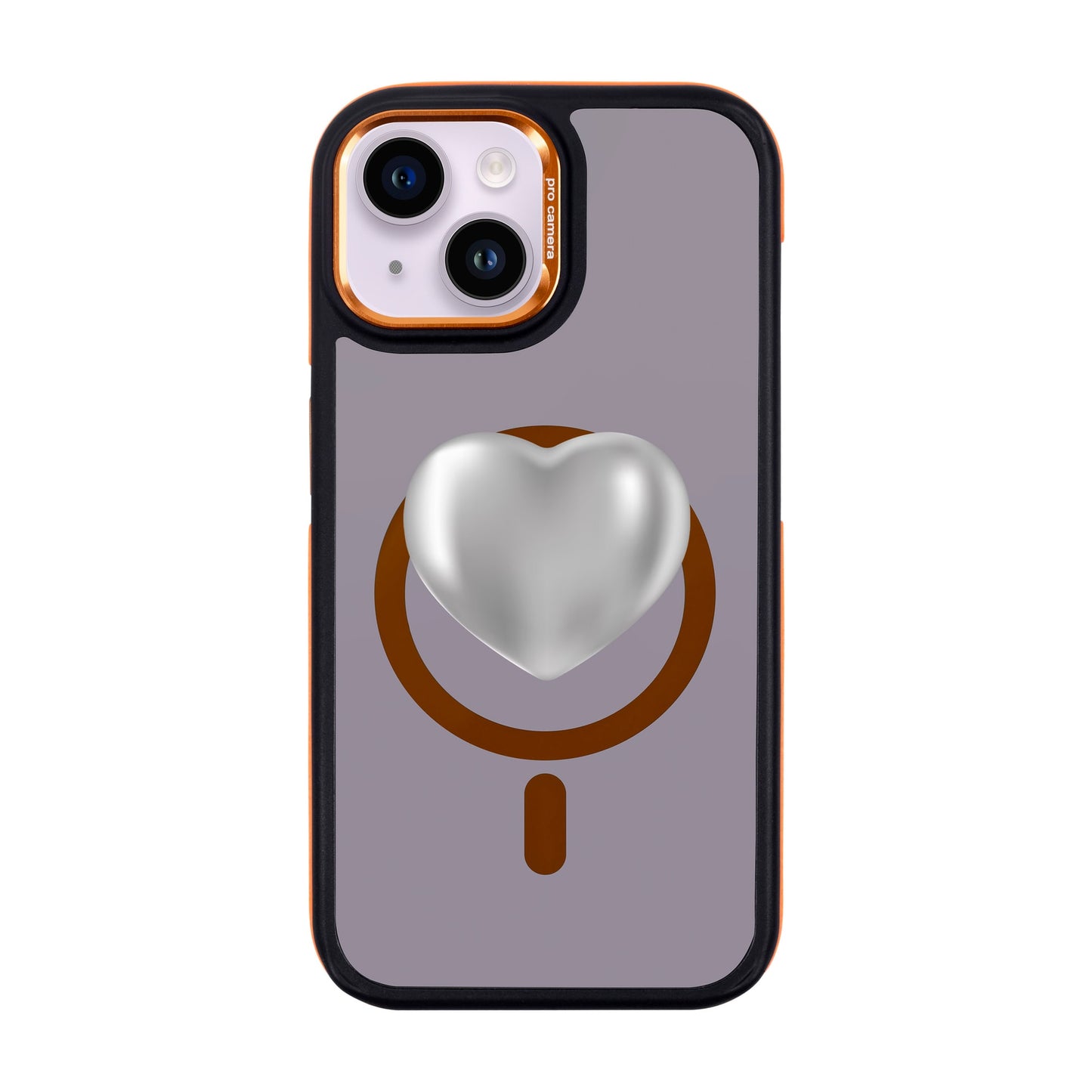 SILVER HEART-iPhone 14 Dark Kılıf MagSafe Özellikli