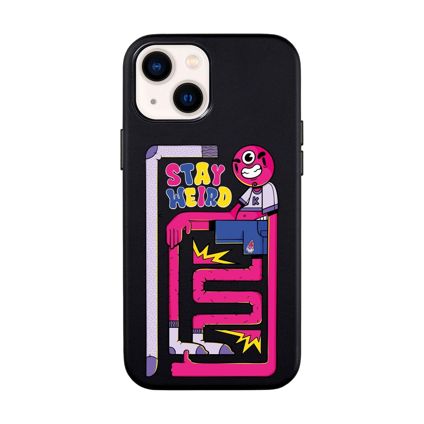 OG TOOTHY-iPhone 14 Leather Kılıf