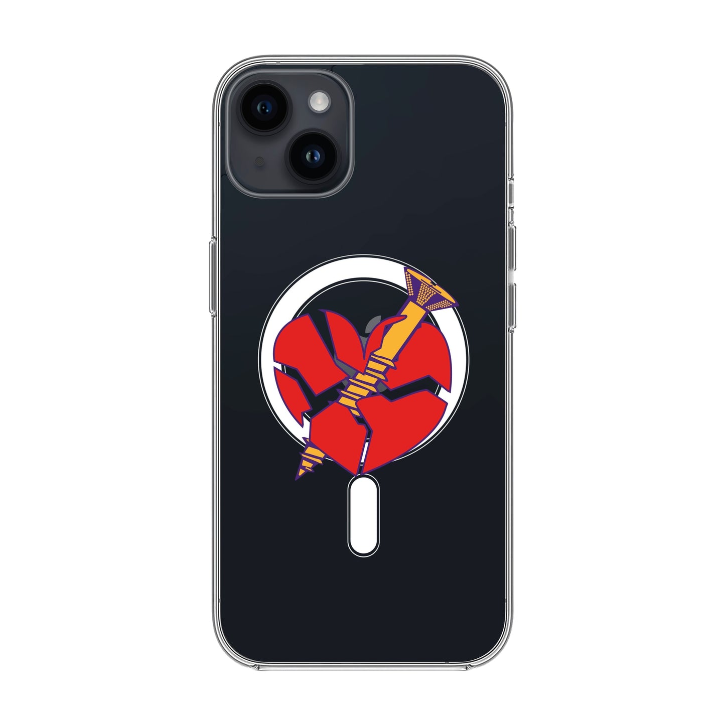 BROKEN HEART-iPhone 14 Plus Solid Kılıf MagSafe Özellikli