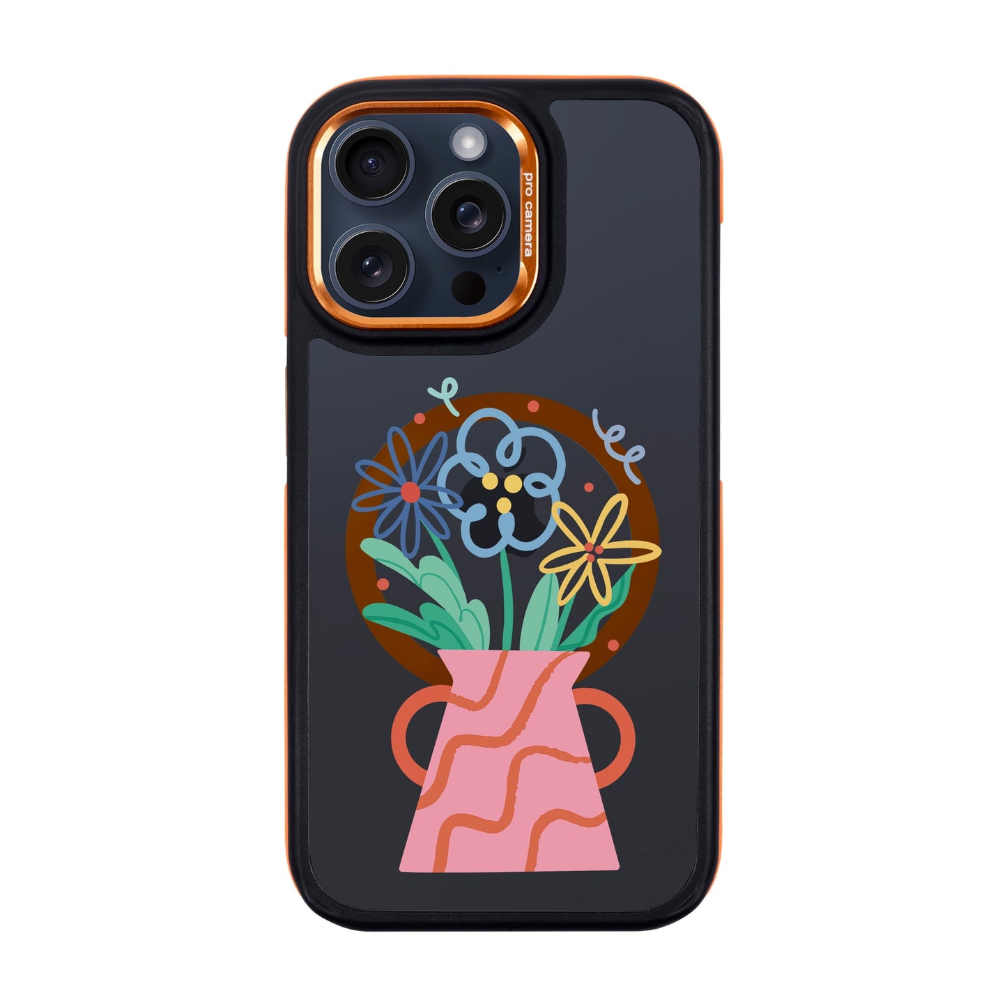 PINK VASE-iPhone 15 Pro Max Dark Kılıf MagSafe Özellikli