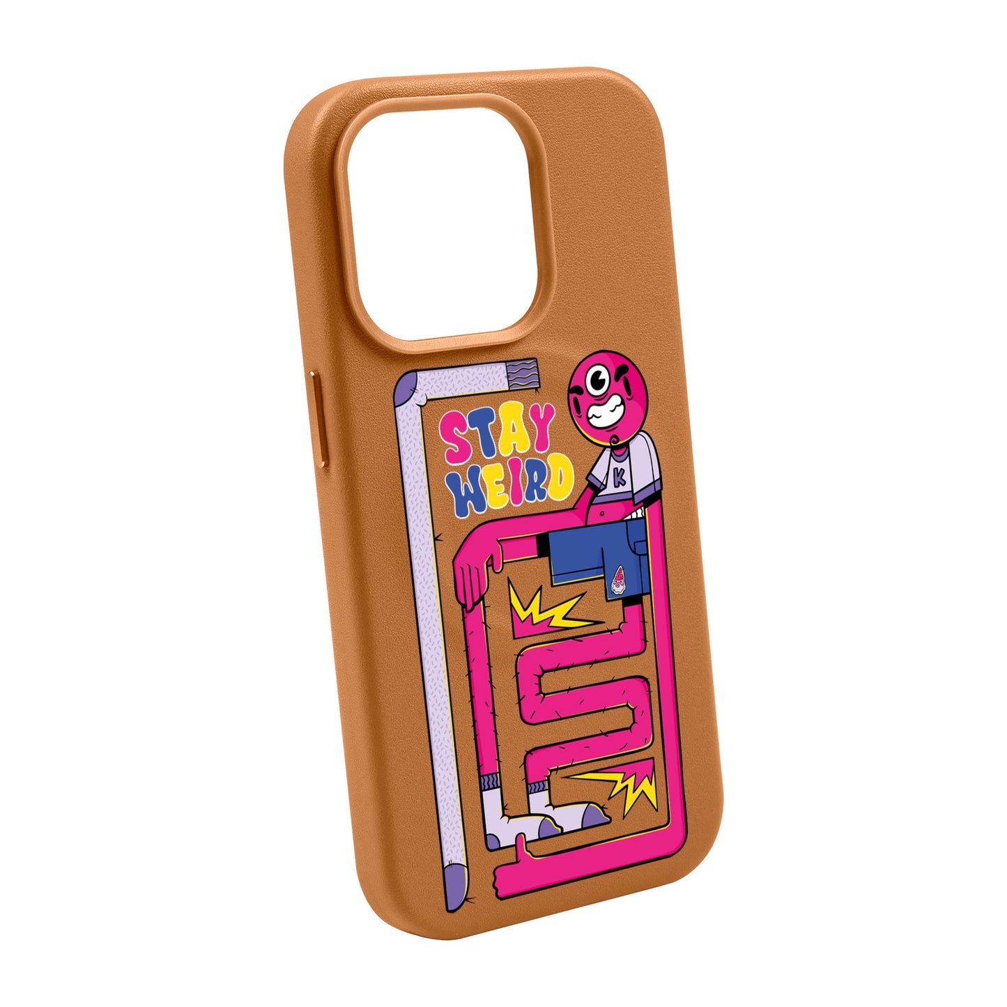 OG TOOTHY-iPhone 14 Pro Max Leather Kılıf MagSafe Özellikli