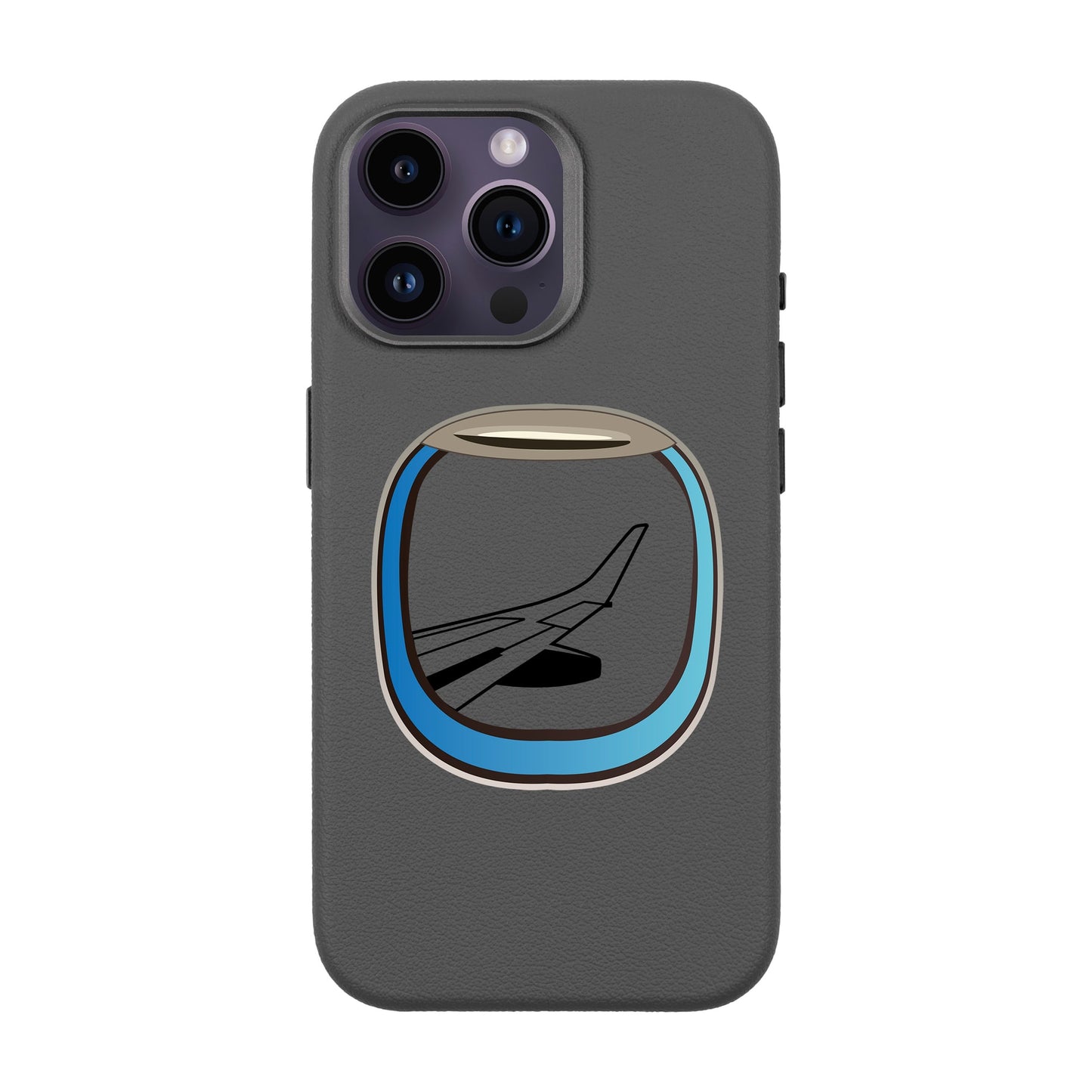 AIRCRAFT WINDOW-iPhone 14 Pro Max Leather Premium Kılıf MagSafe Özellikli