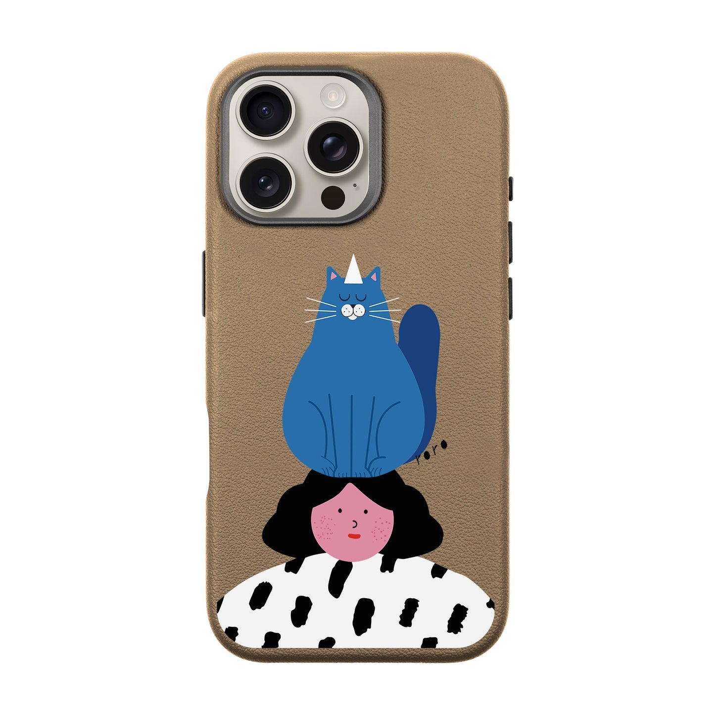 NAUGHTY CAT-iPhone 16 Pro Max Leather Premium Kılıf MagSafe Özellikli