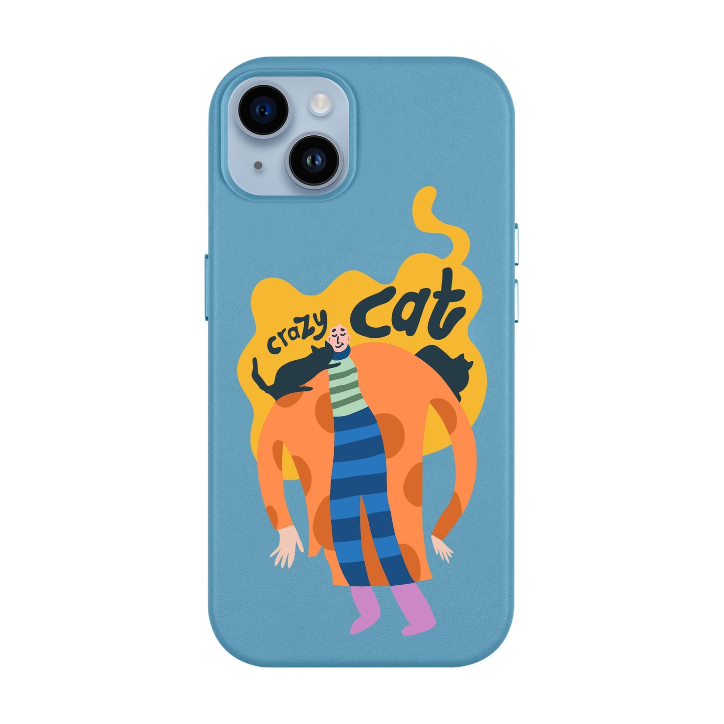 CRAZY CAT-iPhone 14 Plus Leather Kılıf MagSafe Özellikli