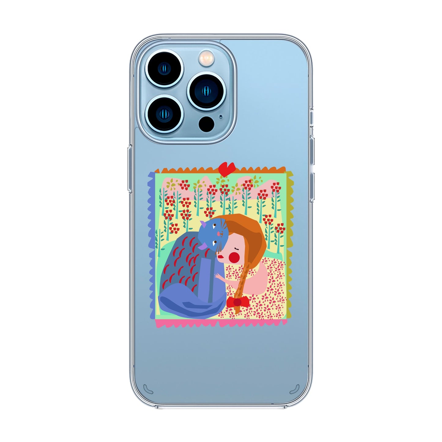 KEDİ POSTA PULU-iPhone 12 Pro Max Solid Kılıf