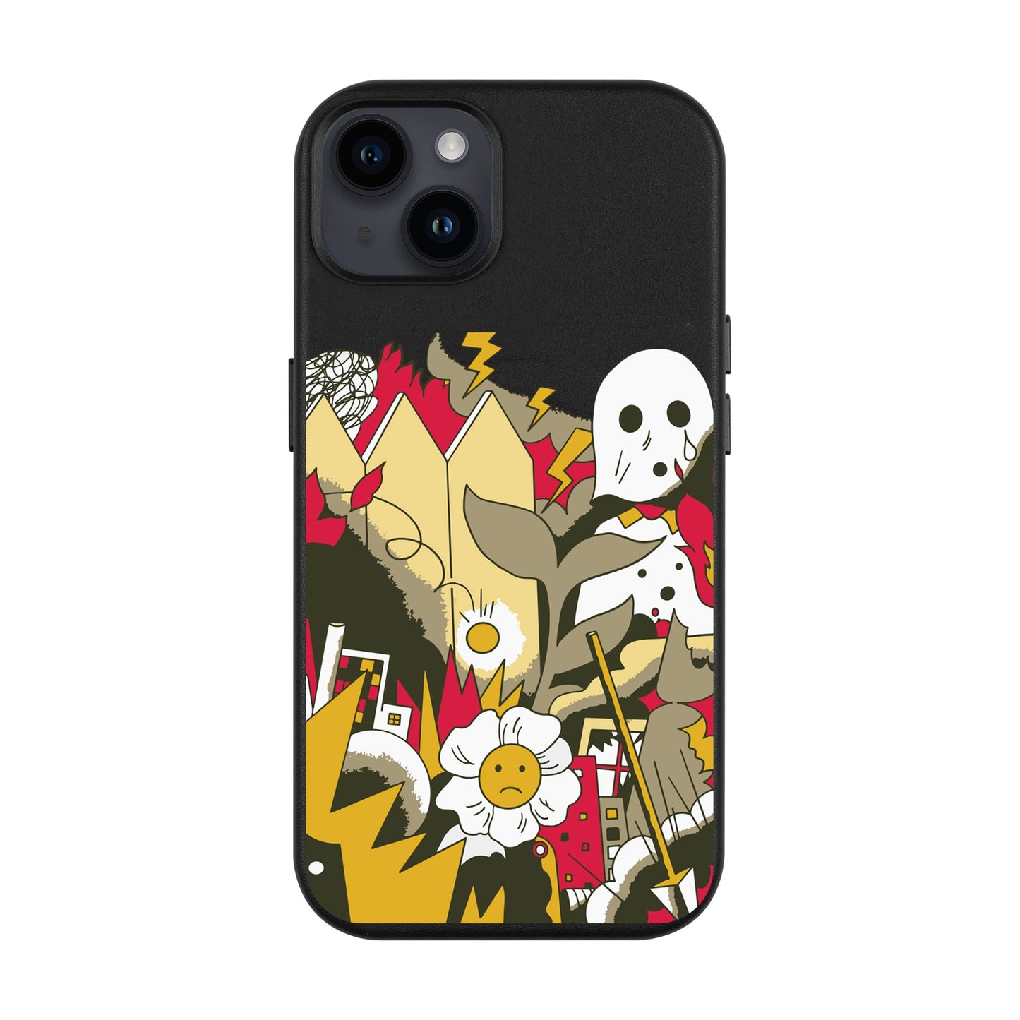 EVERYTHING IS BURNING-iPhone 14 Plus Leather Kılıf MagSafe Özellikli