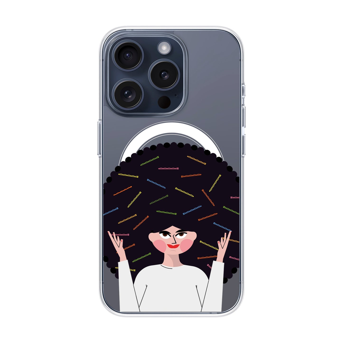 TANGLES OF HAPPINESS-Solid Kılıf MagSafe Özellikli - iPhone 15 Pro