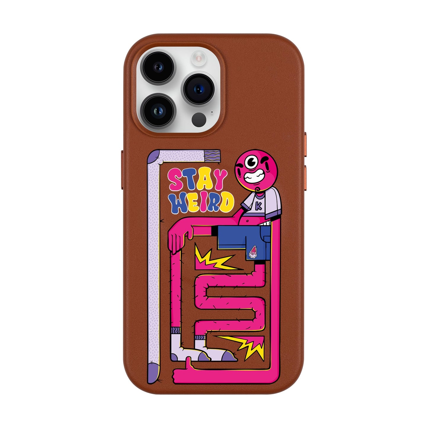 OG TOOTHY-iPhone 14 Pro Max Leather Kılıf MagSafe Özellikli