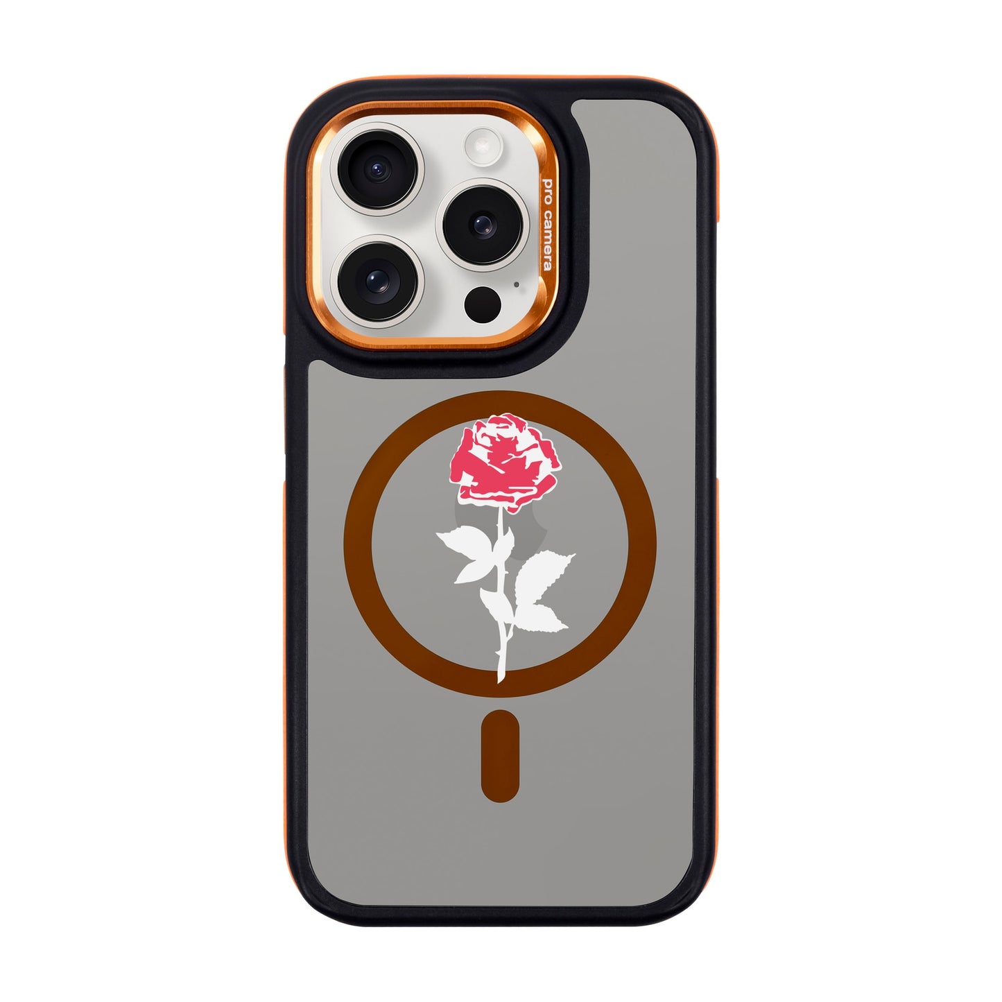 NATUREL ROSE-iPhone 15 Pro Dark Kılıf MagSafe Özellikli