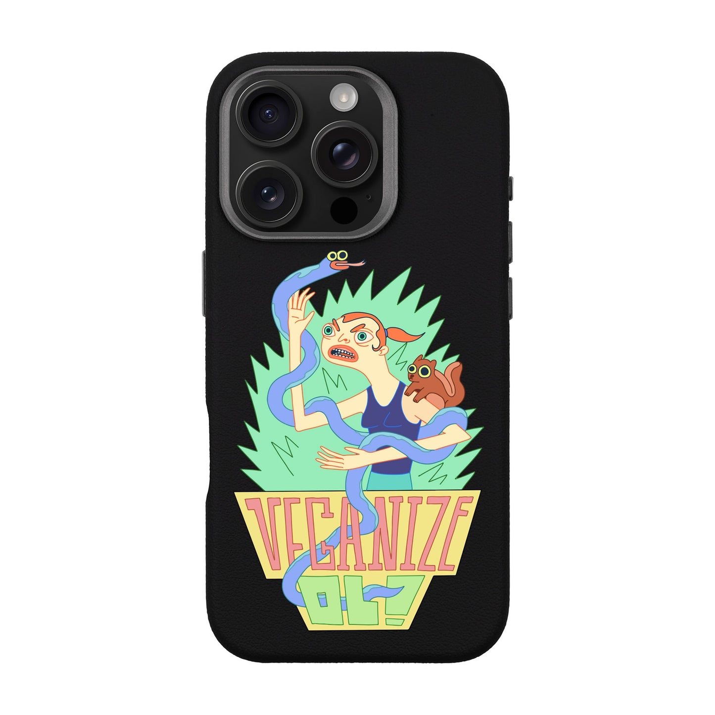 VEGANİZE-iPhone 16 Pro Leather Premium Kılıf MagSafe Özellikli