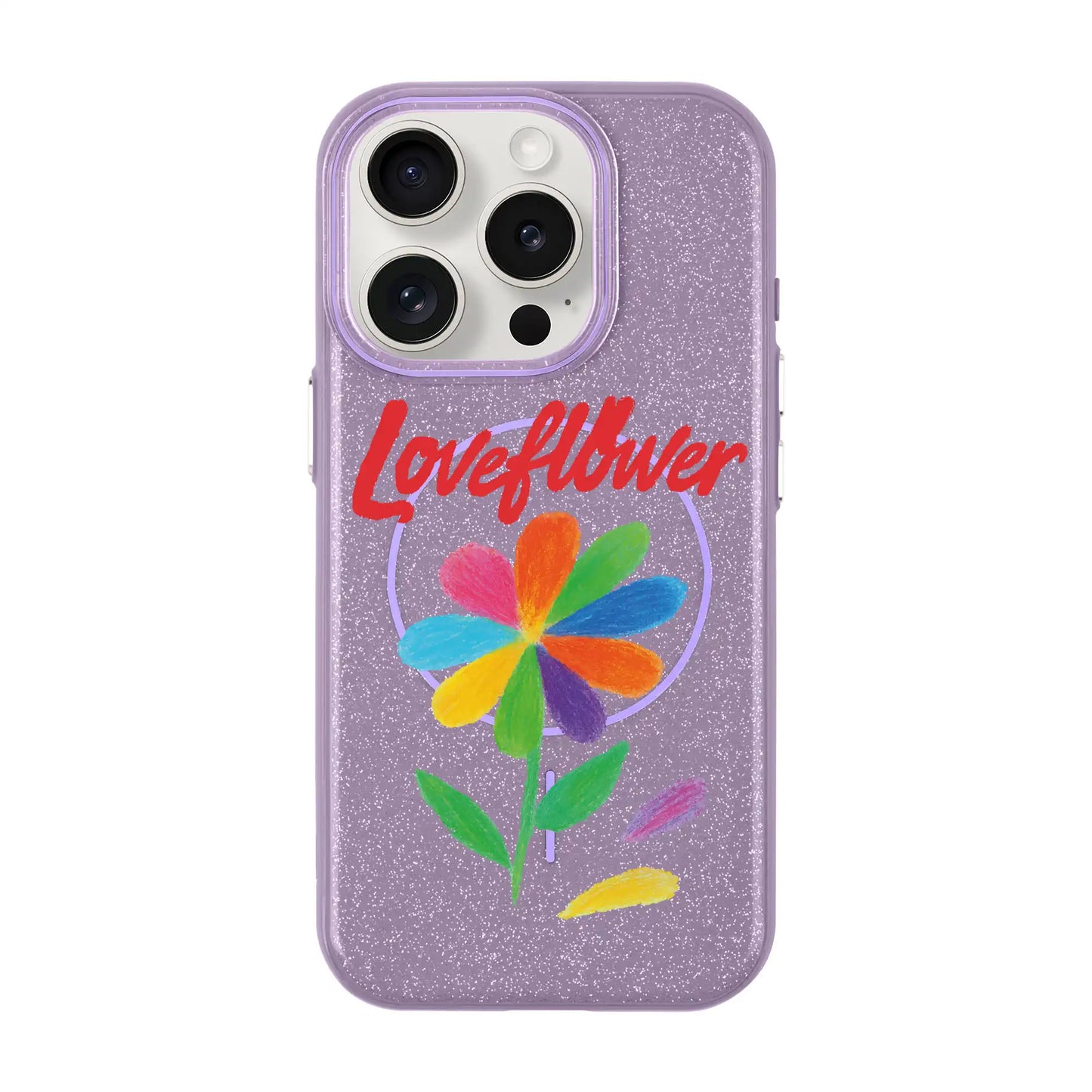 LOVE FLOWER-iPhone 15 Pro Radiant Kılıf MagSafe Özellikli