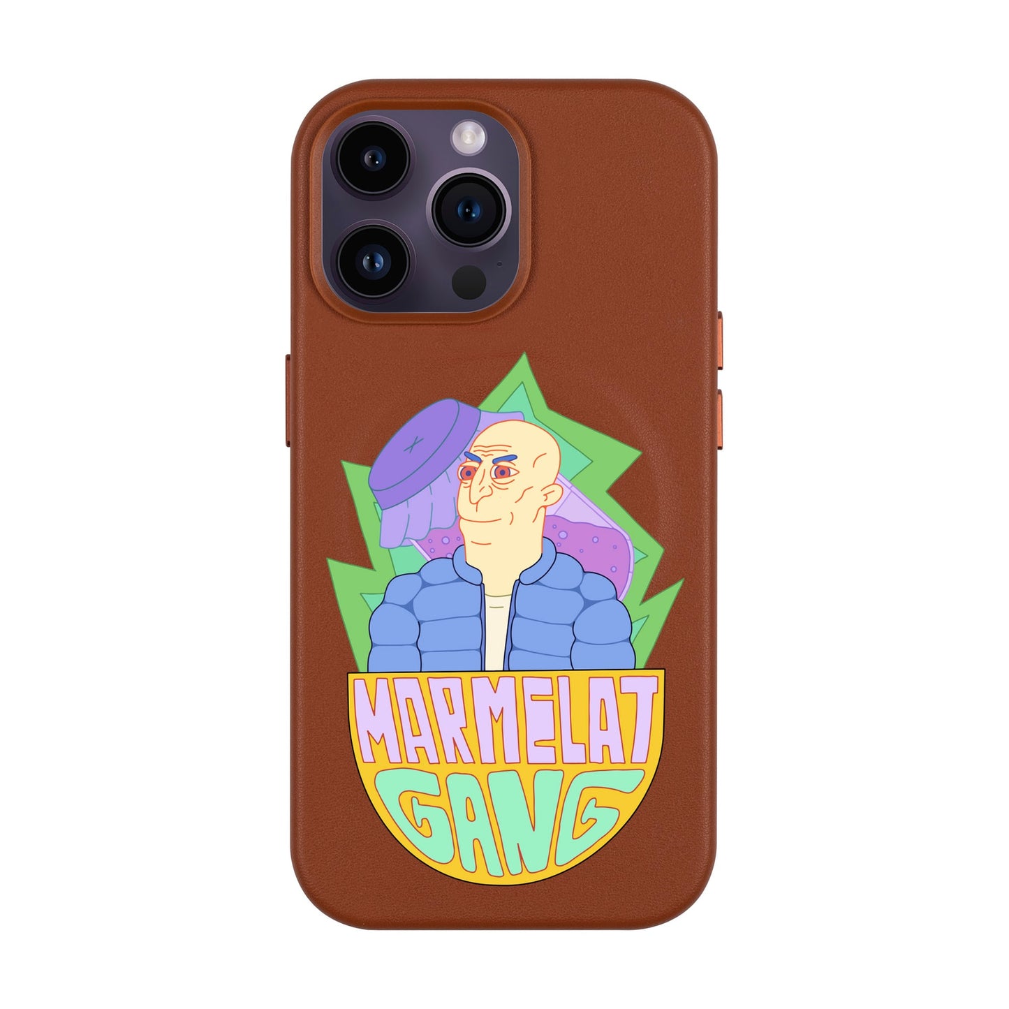 MARMELAT GANG-iPhone 14 Pro Max Leather Kılıf MagSafe Özellikli