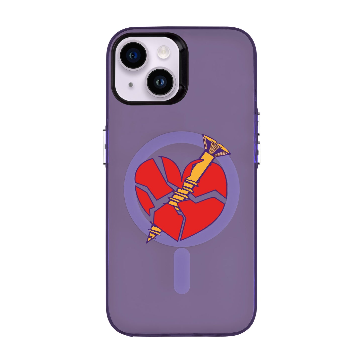 BROKEN HEART-iPhone 14 Hold Kılıf MagSafe Özellikli