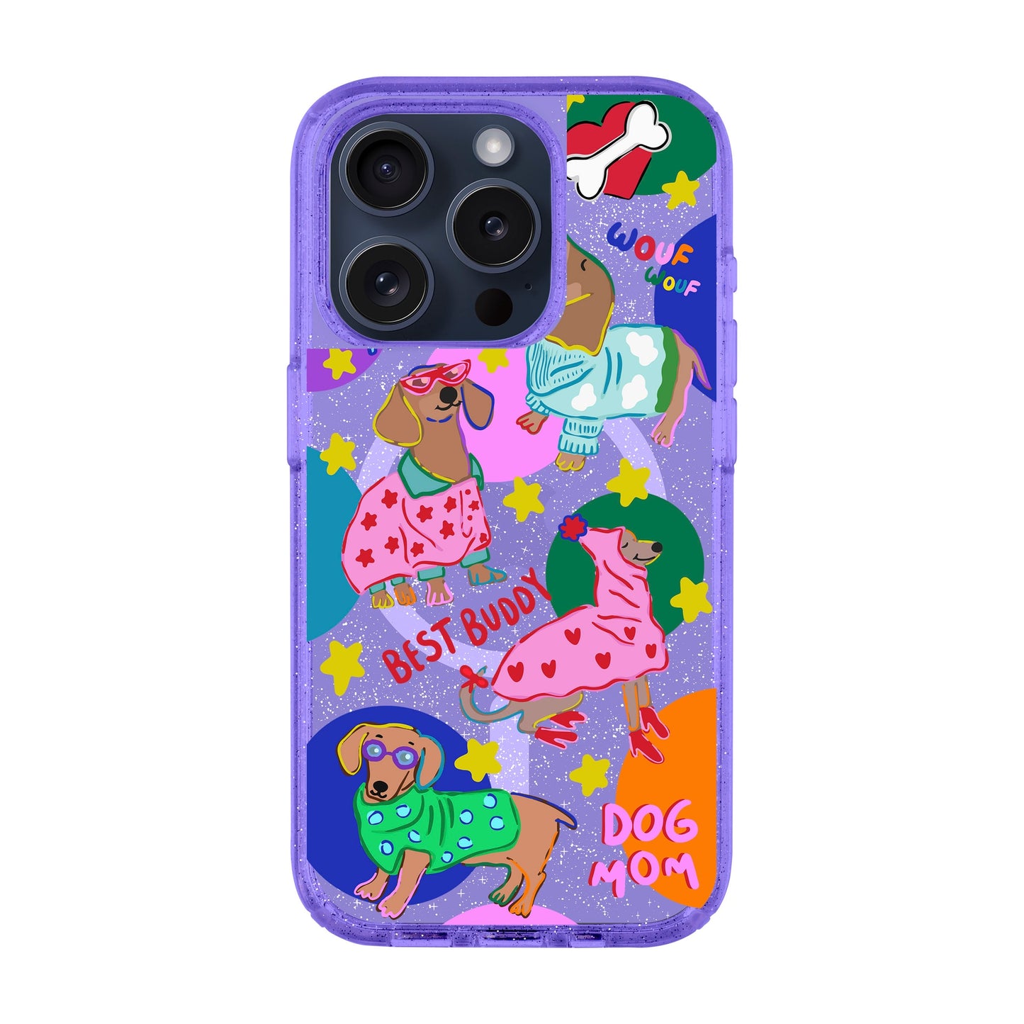 DOG MOM-iPhone 15 Pro Shiny Kılıf MagSafe Özellikli