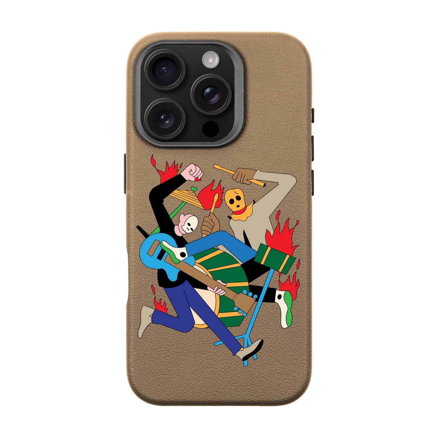 MONSTER MASH-iPhone 16 Pro Leather Premium Kılıf MagSafe Özellikli