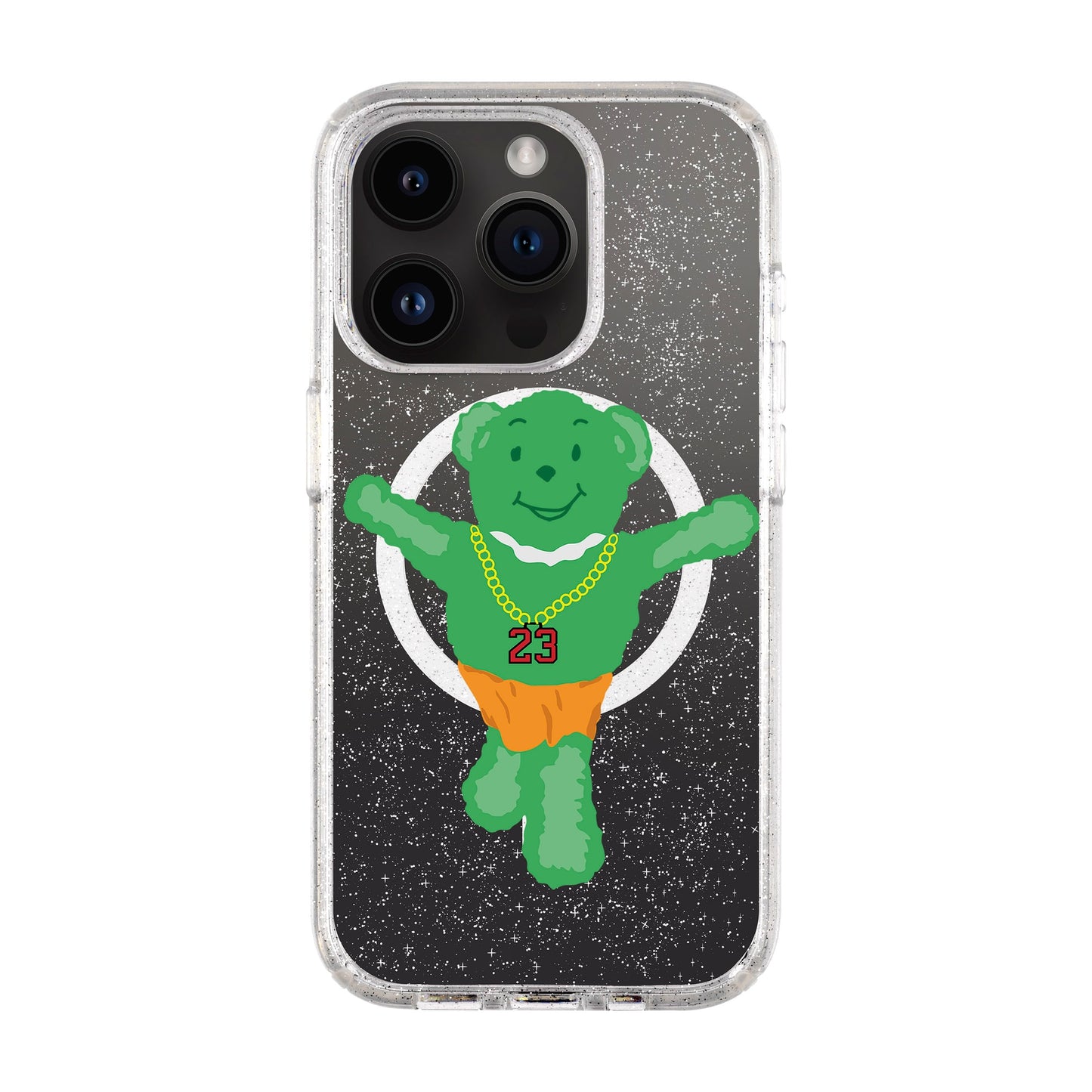 GREEN BEAR-iPhone 14 Pro Shiny Kılıf MagSafe Özellikli