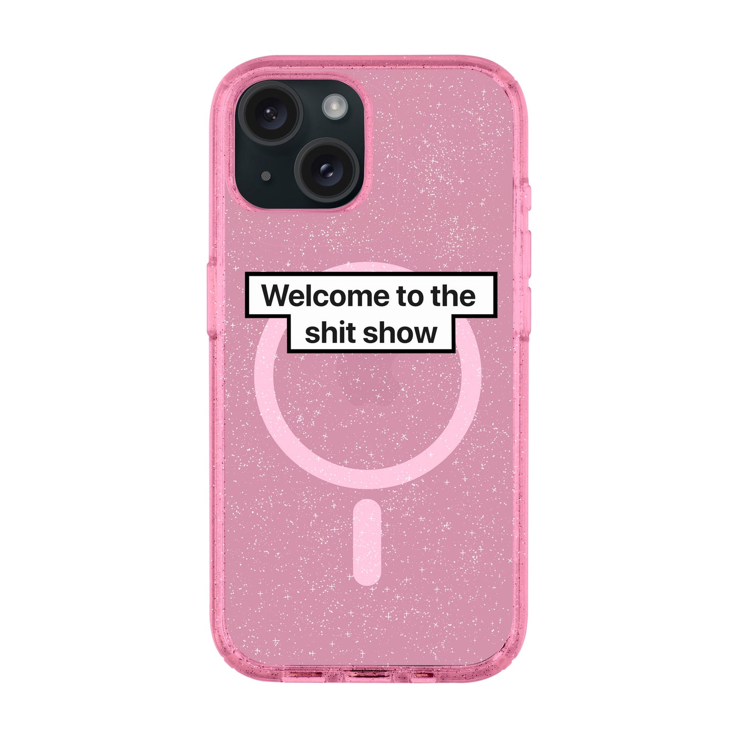 WELCOME-iPhone 15 Plus Shiny Kılıf MagSafe Özellikli