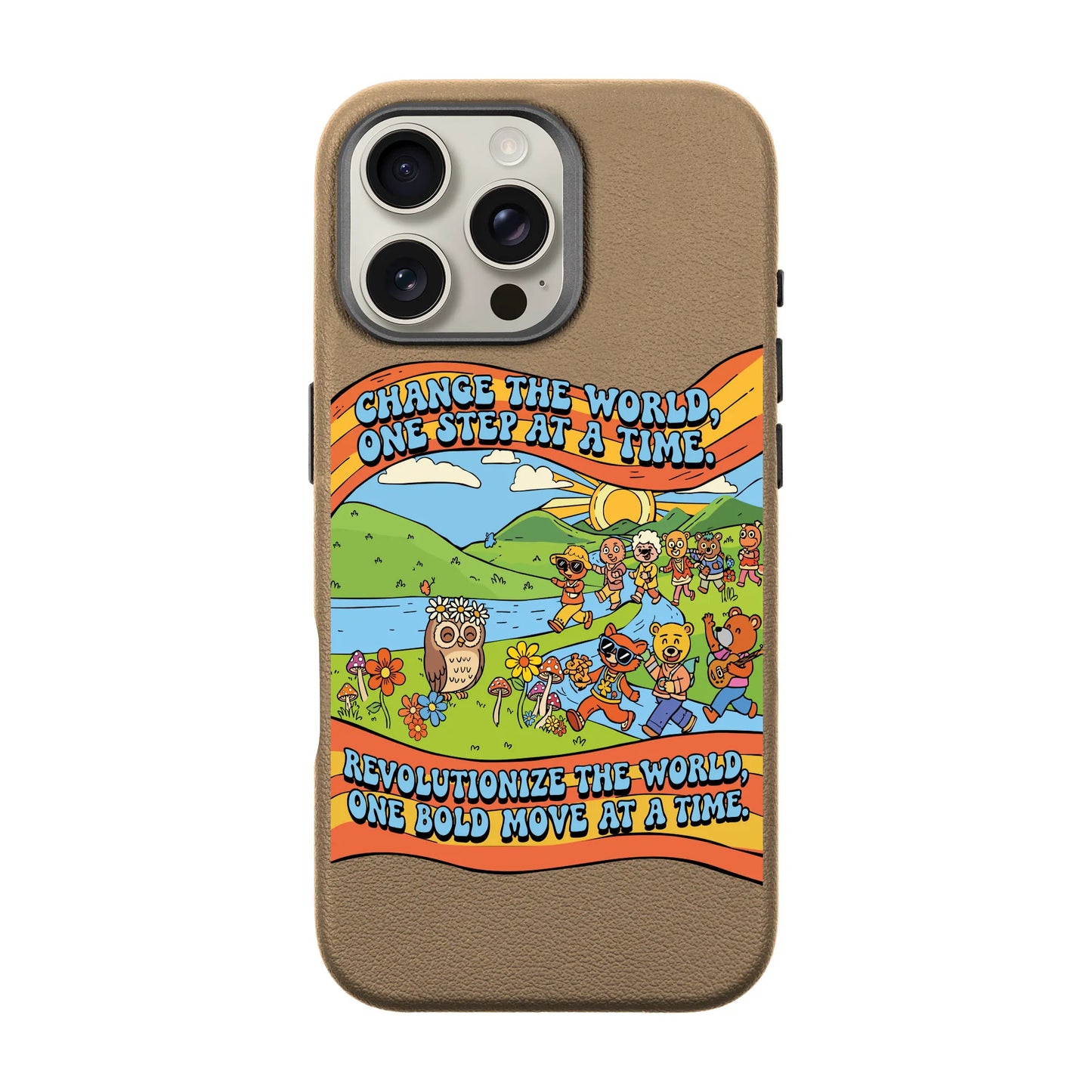 CHANGE THE WORLD-iPhone 16 Pro Max Leather Premium Kılıf MagSafe Özellikli