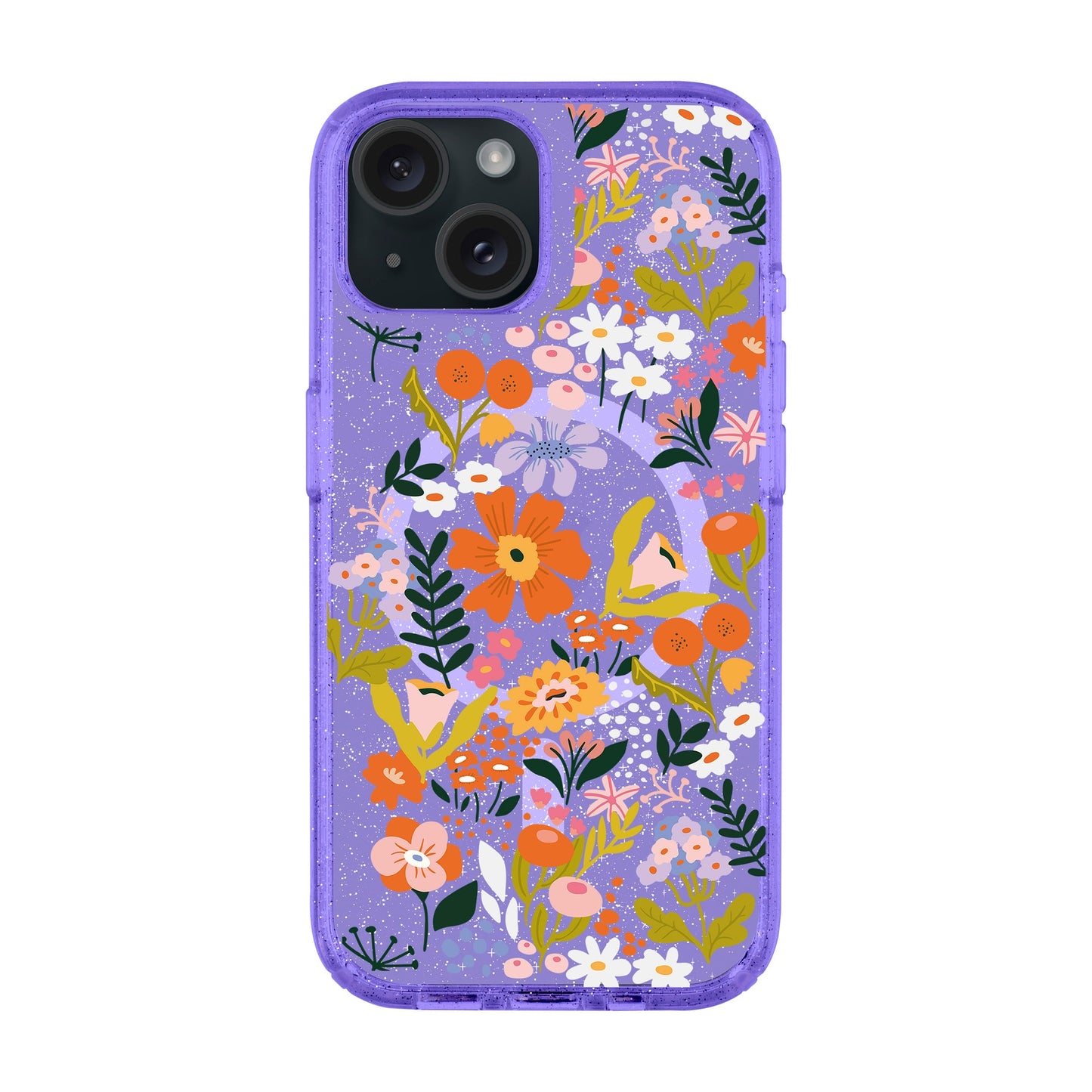 FLOWER-iPhone 15 Shiny Kılıf MagSafe Özellikli