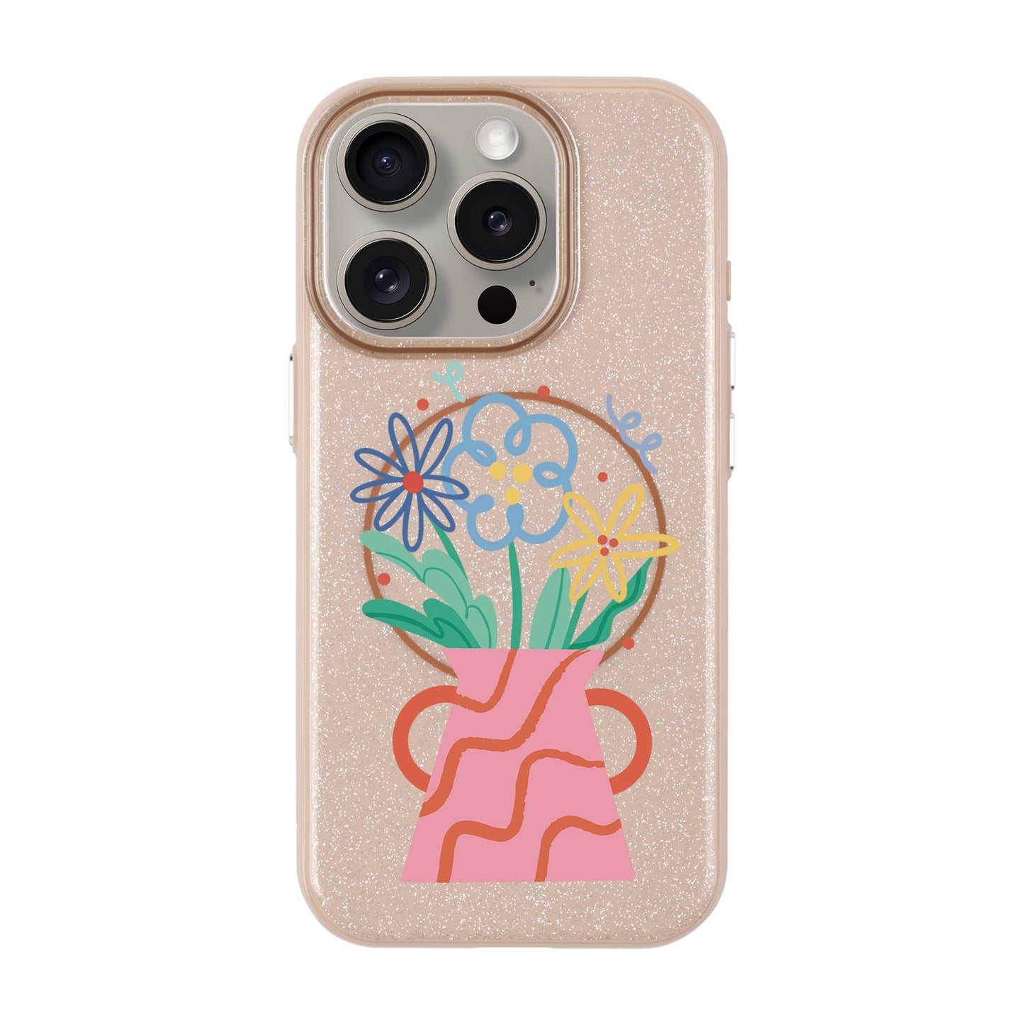 PINK VASE-iPhone 15 Pro Radiant Kılıf MagSafe Özellikli